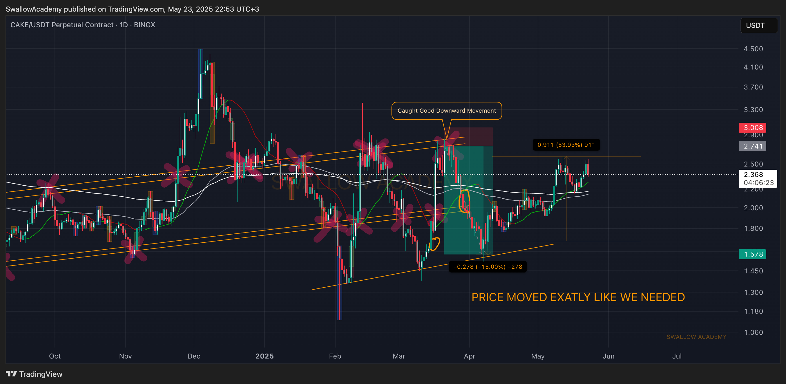 BINGX:CAKEUSDT.P Chart Image by SwallowAcademy