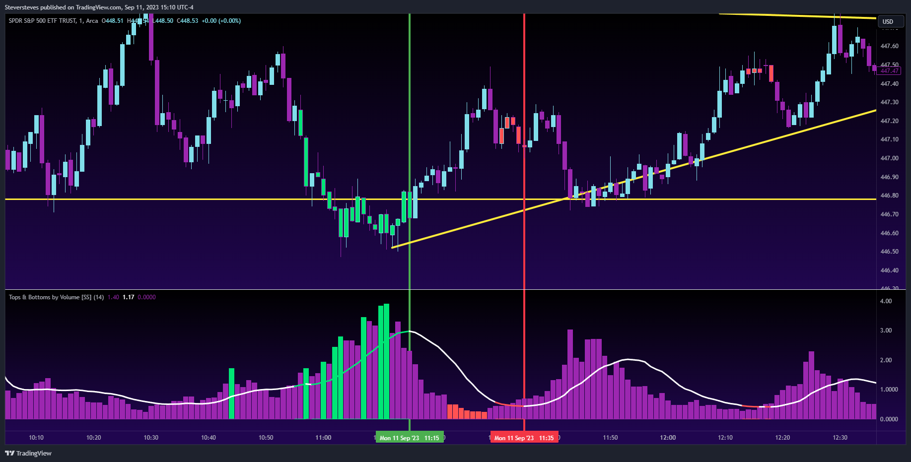 AMEX:SPY Chart Image by Steversteves