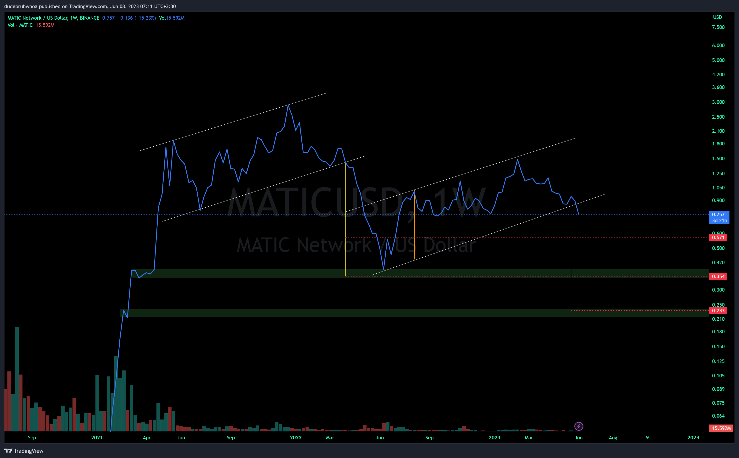 BINANCE:MATICUSD Chart Image by dudebruhwhoa
