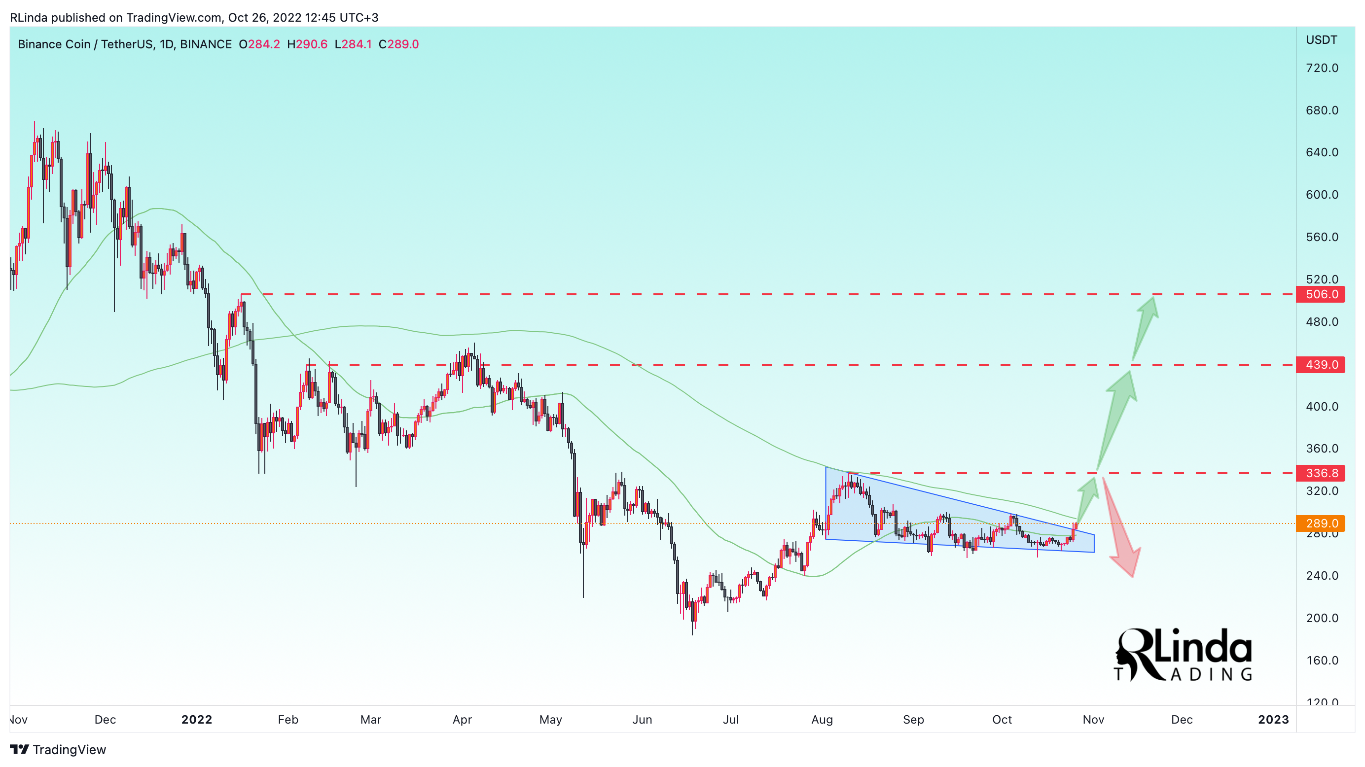 BINANCE:BNBUSDT Chart Image by RLinda