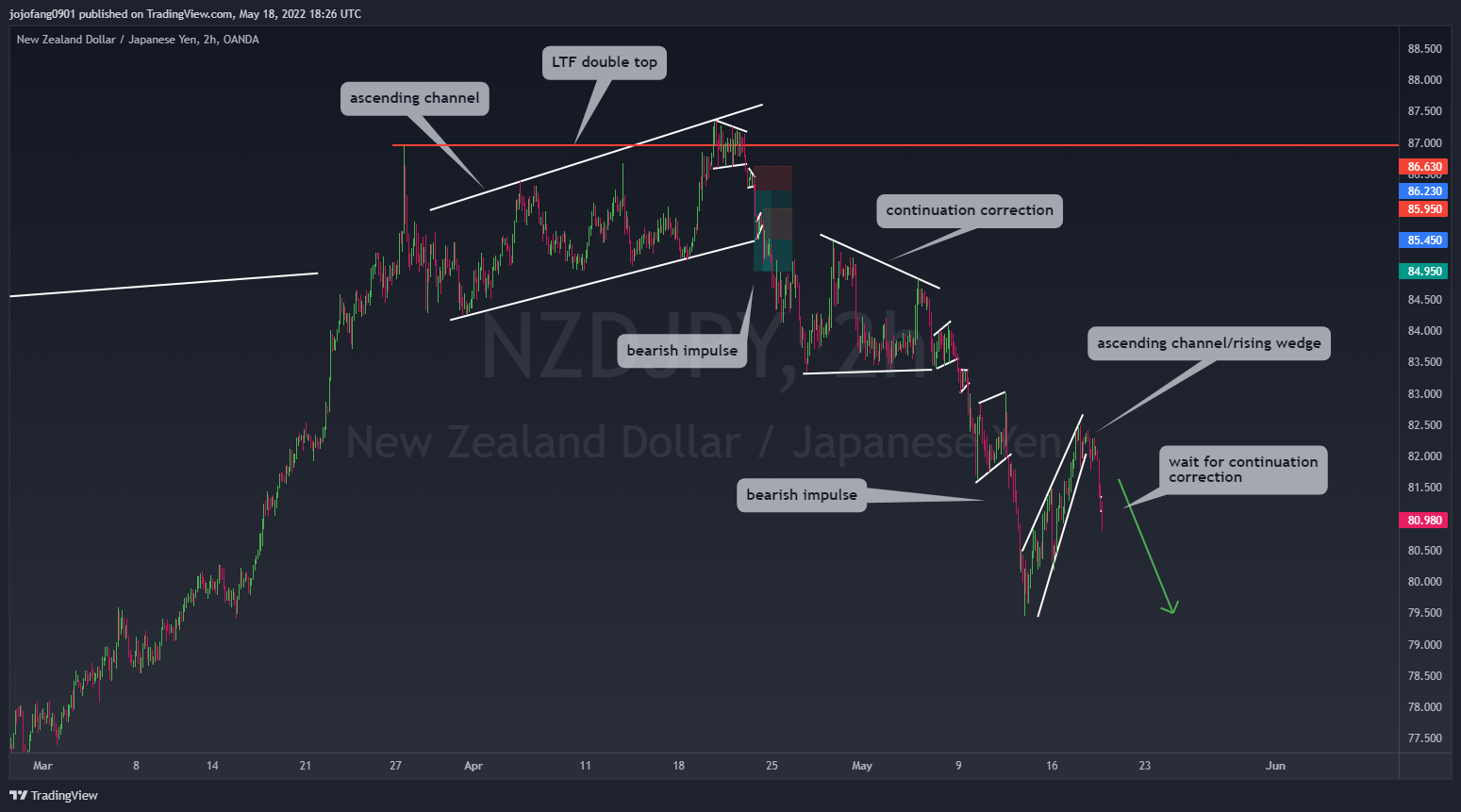 OANDA:NZDJPY Chart Image by jojofang0901