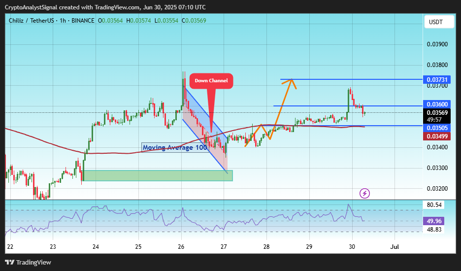 BINANCE:CHZUSDT Chart Image by CryptoAnalystSignal
