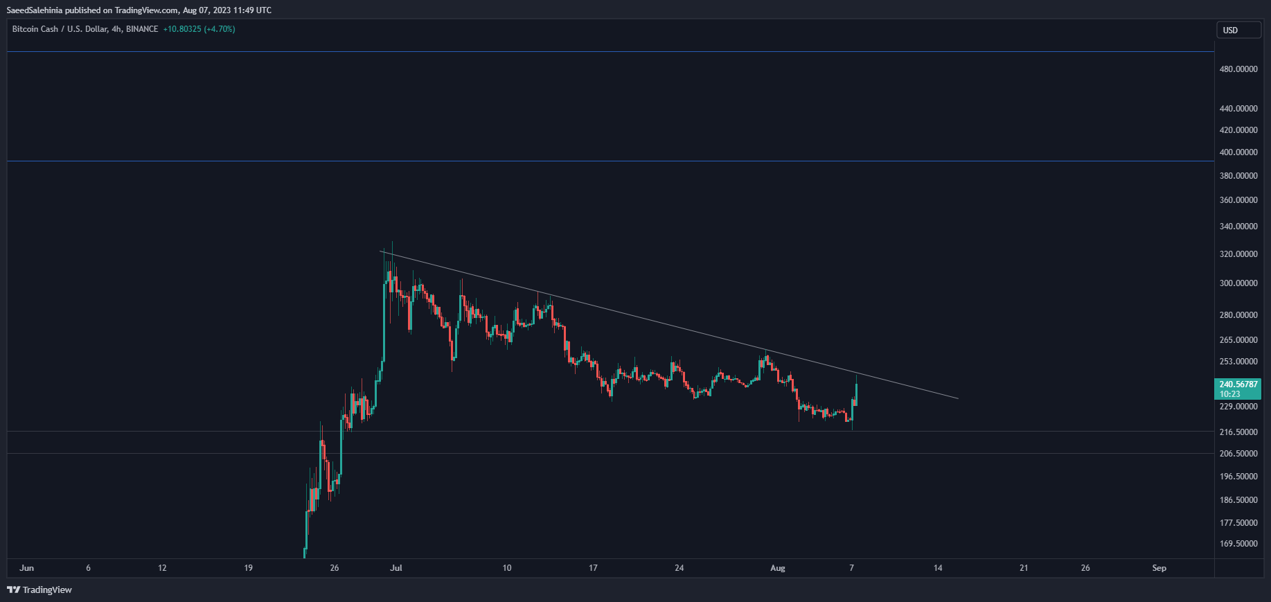 BINANCE:BCHUSD Chart Image by SaeedSalehinia