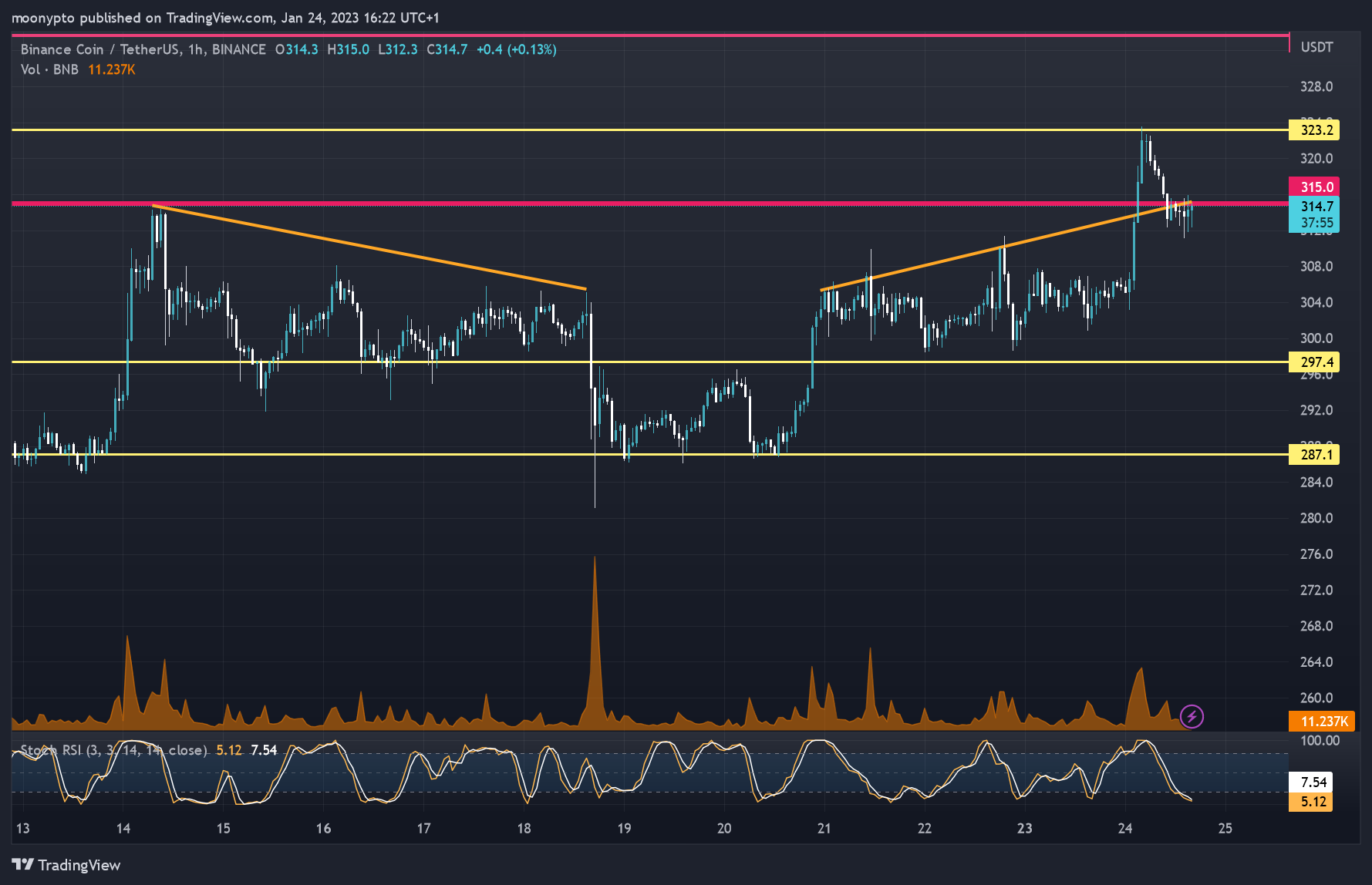 BINANCE:BNBUSDT Chart Image by moonypto