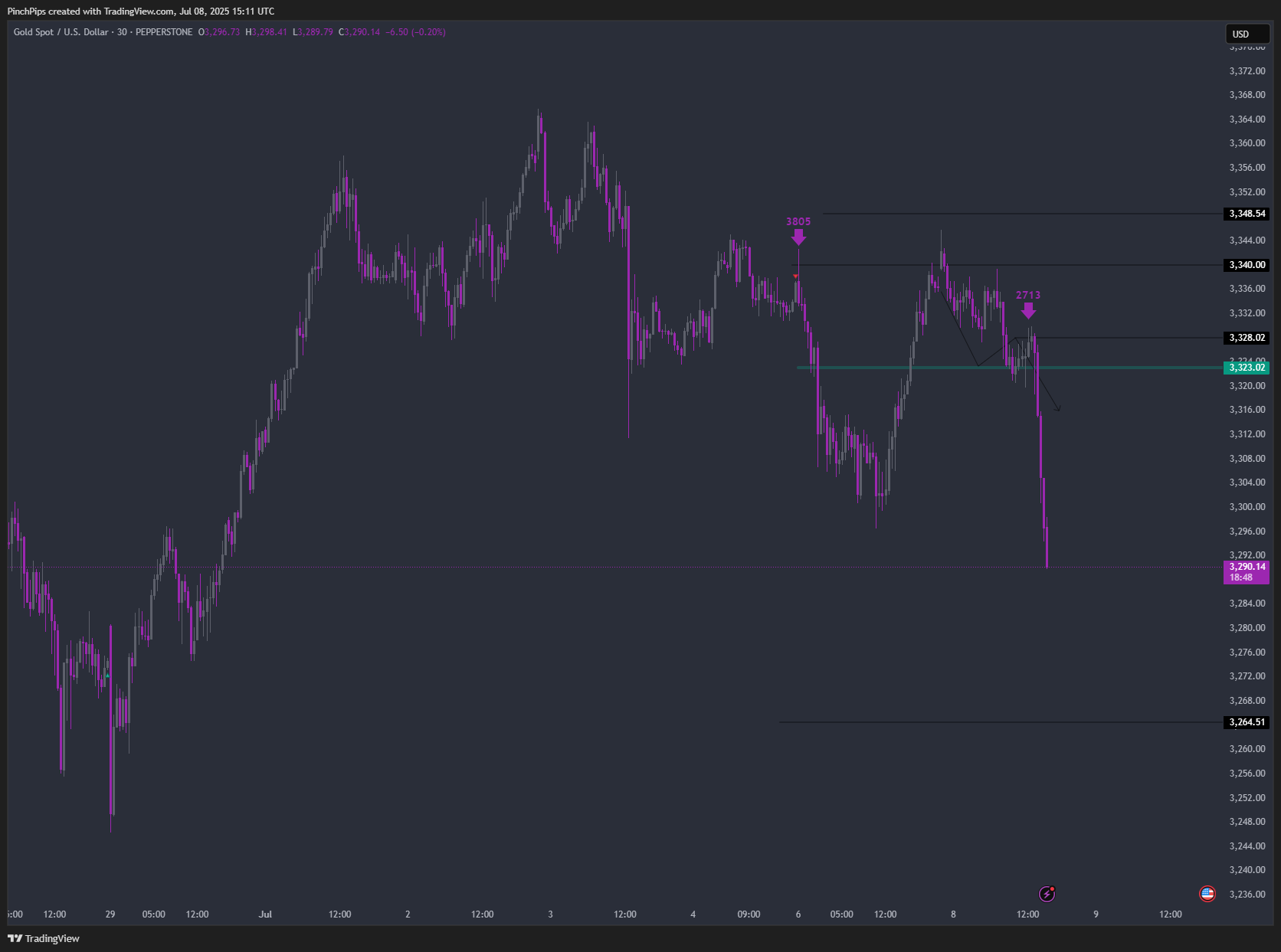 PEPPERSTONE:XAUUSD Chart Image by PinchPips