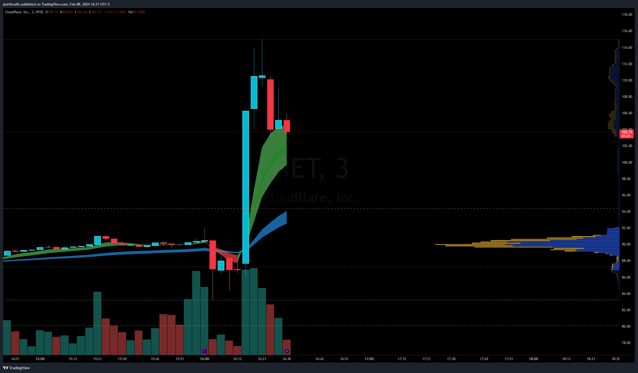 NYSE:NET Chart Image by just4tradin