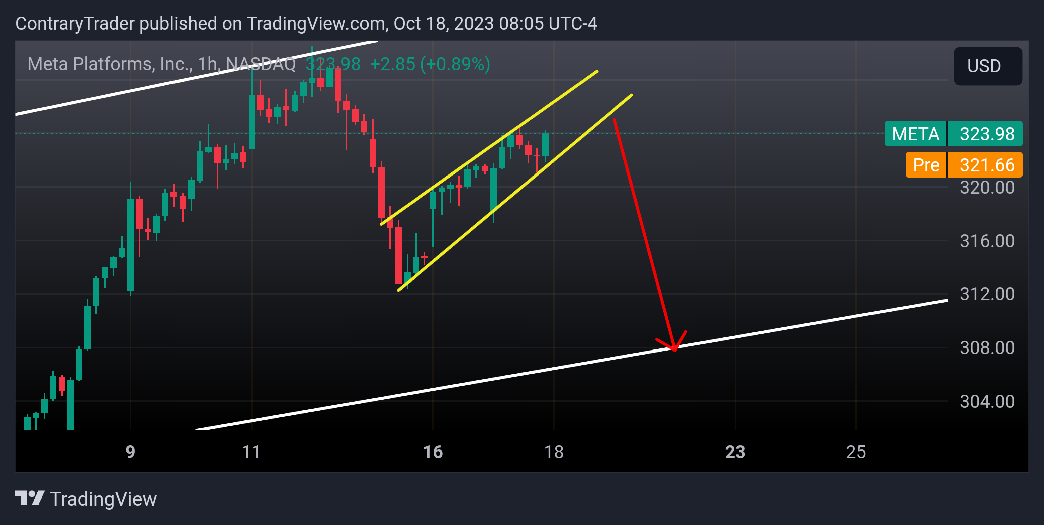 NASDAQ:META Chart Image by ContraryTrader