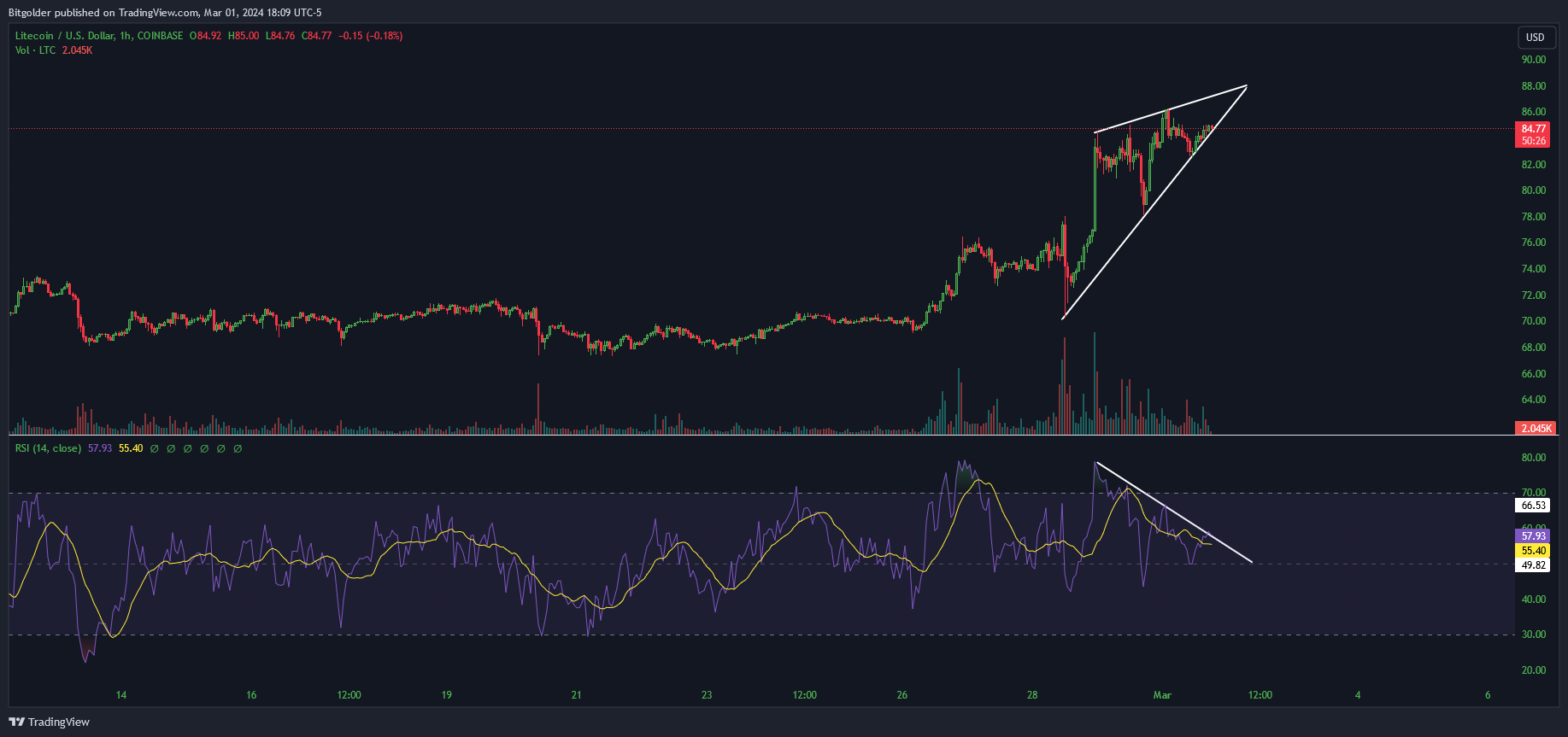 COINBASE:LTCUSD Chart Image by Bitgolder