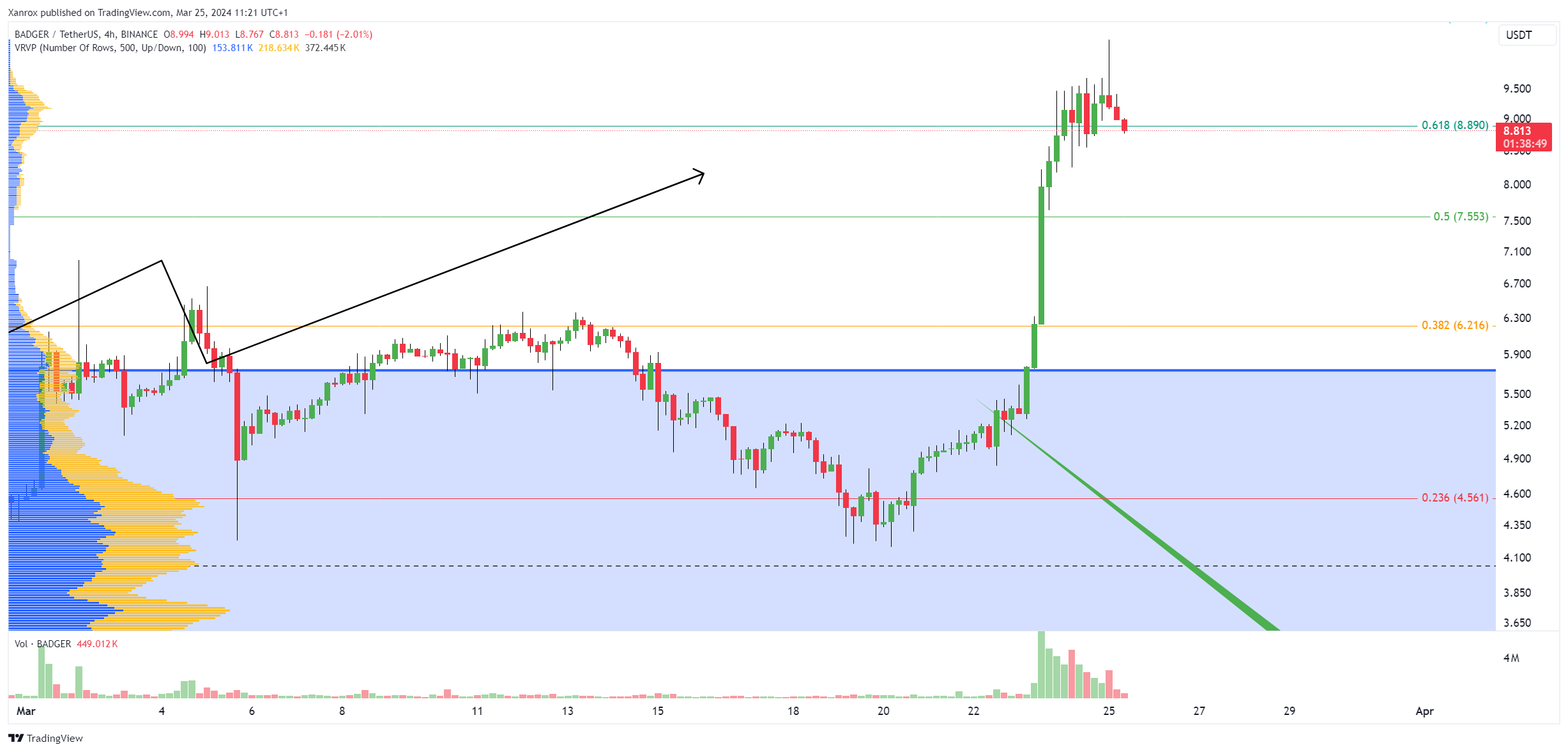BINANCE:BADGERUSDT Chart Image by Xanrox