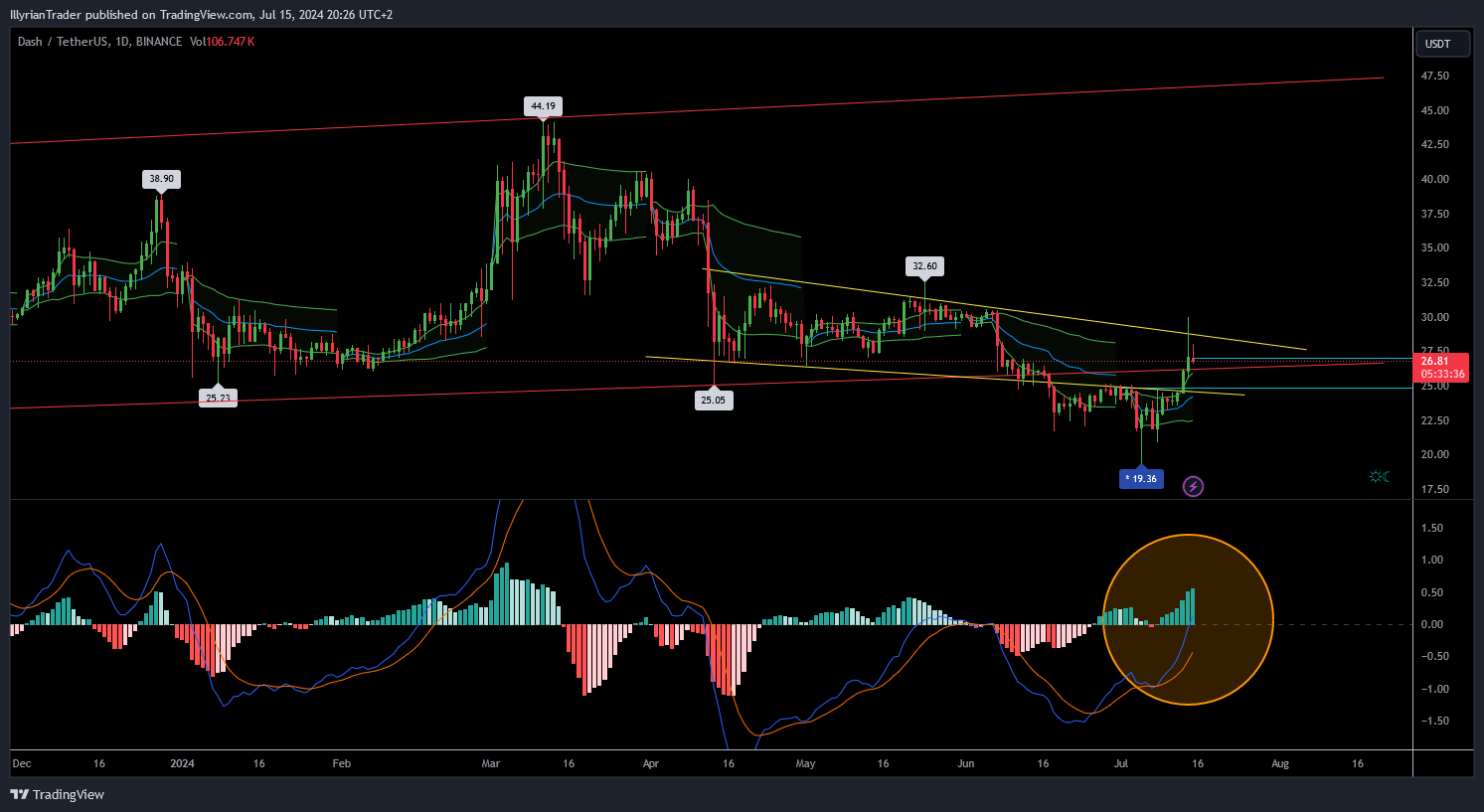 BINANCE:DASHUSDT Chart Image by IllyrianTrader
