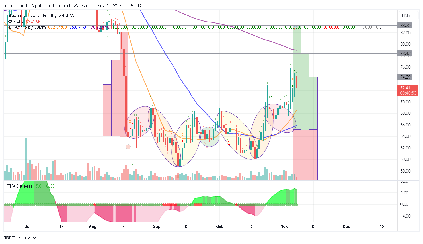 COINBASE:LTCUSD Chart Image by bloodbound696