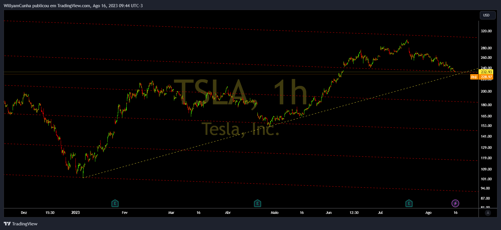 NASDAQ:TSLA Chart Image by WillyamCunha