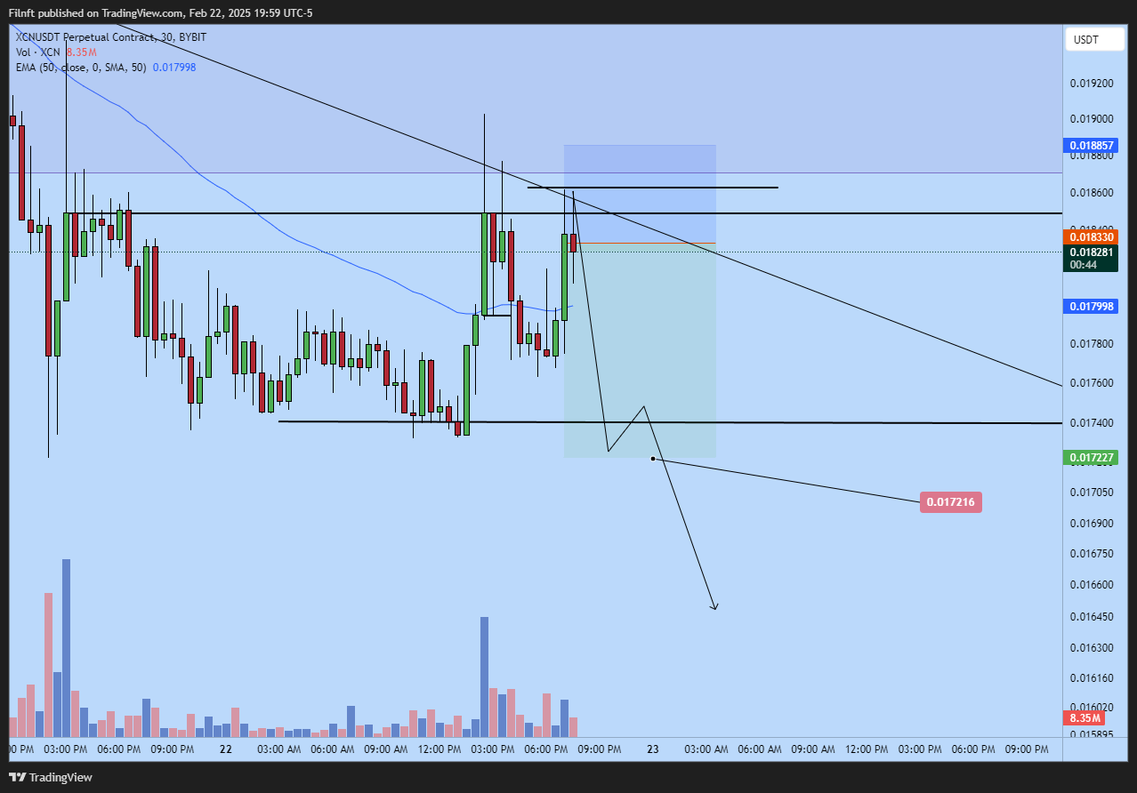 BYBIT:XCNUSDT.P Chart Image by Filnft
