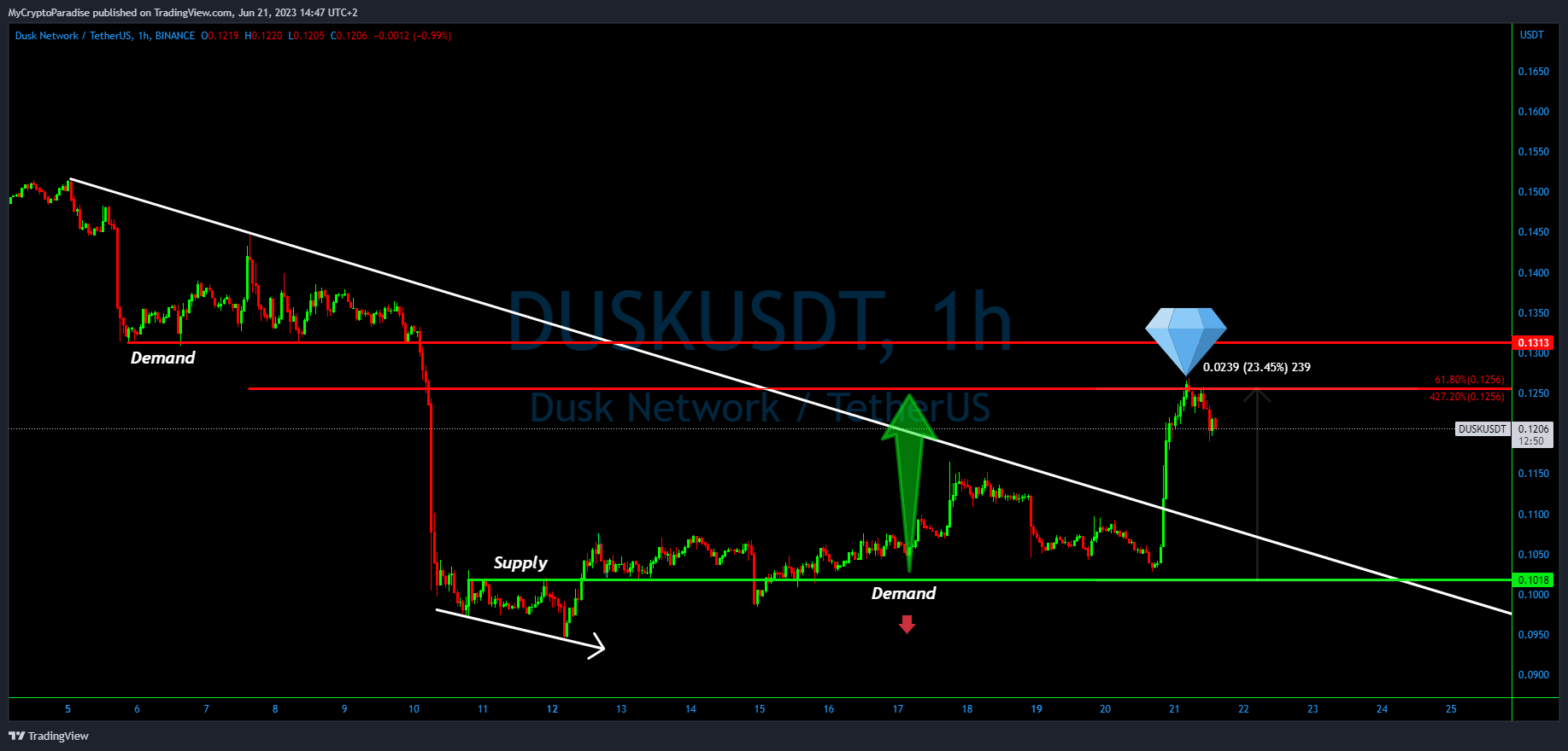 BINANCE:DUSKUSDT Chart Image by MyCryptoParadise