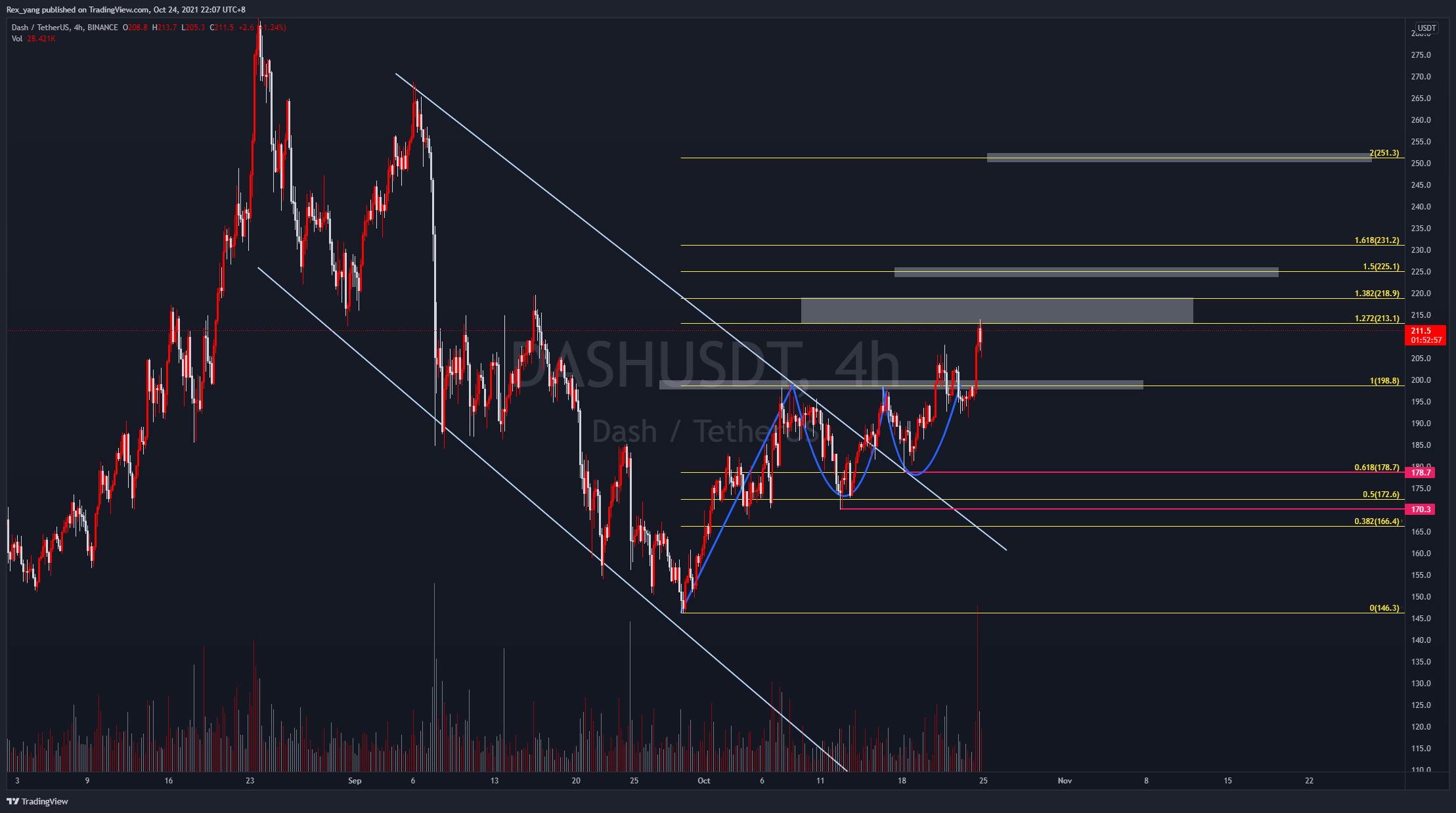 BINANCE:DASHUSDT Chart Image by Rex_yang