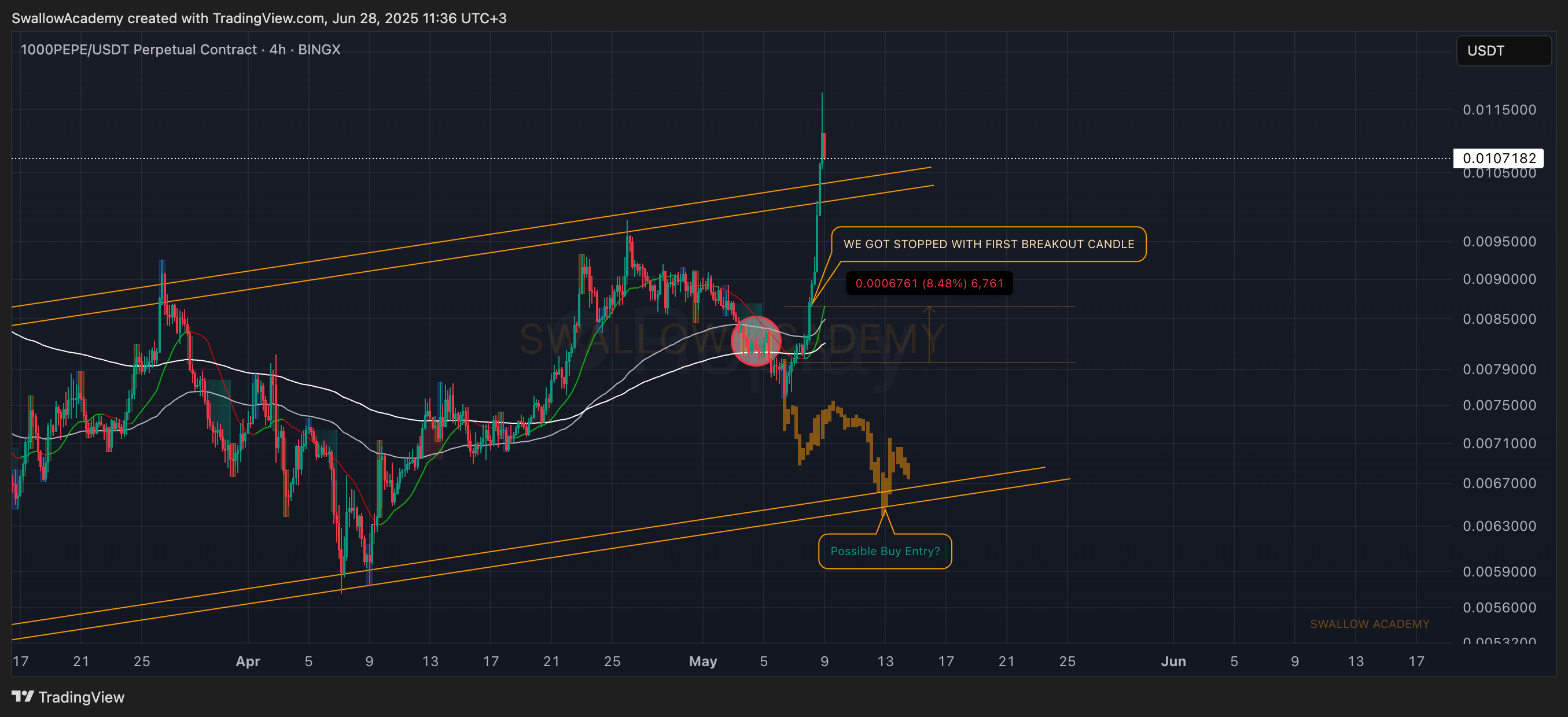 BINGX:1000PEPEUSDT.P Chart Image by SwallowAcademy