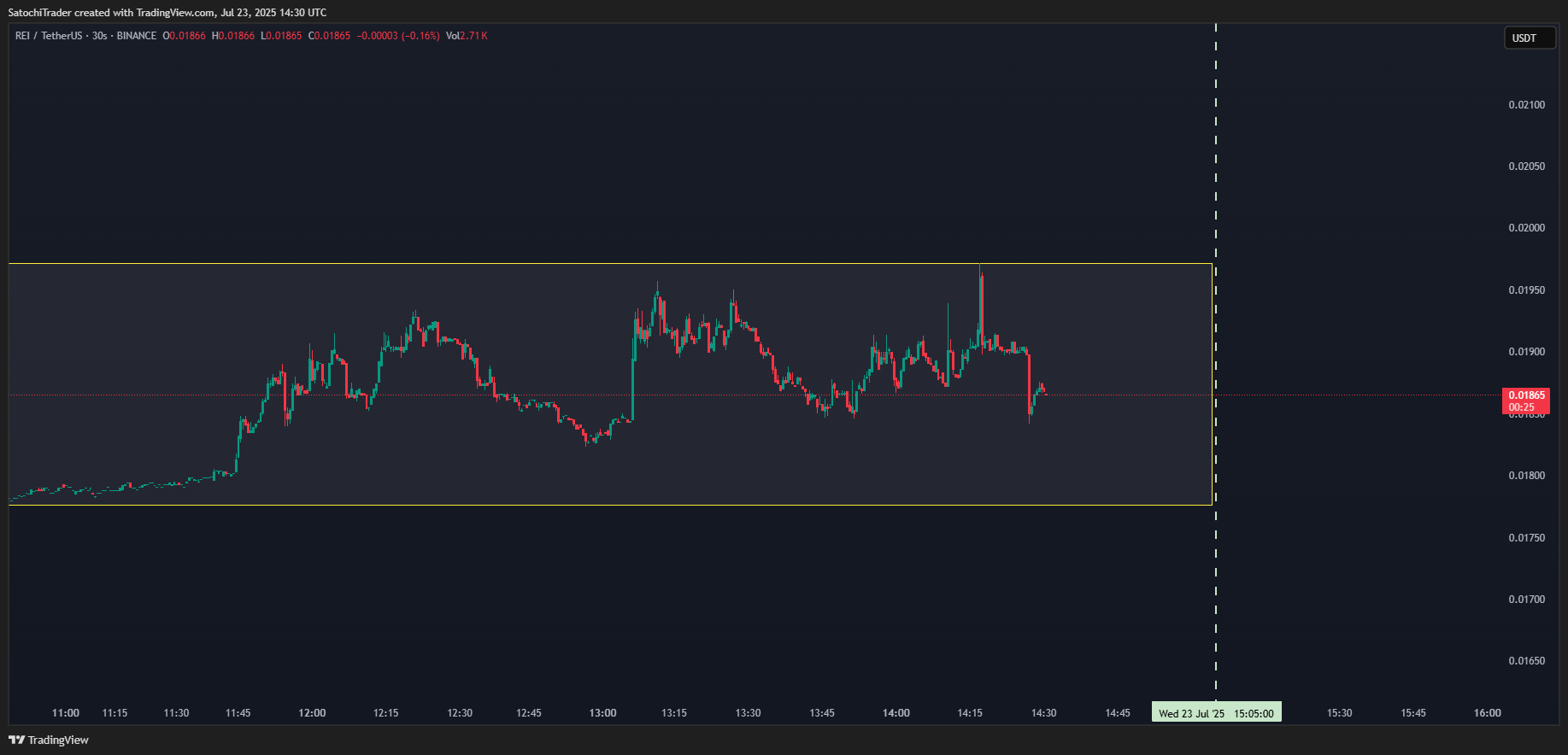 BINANCE:REIUSDT Chart Image by SatochiTrader