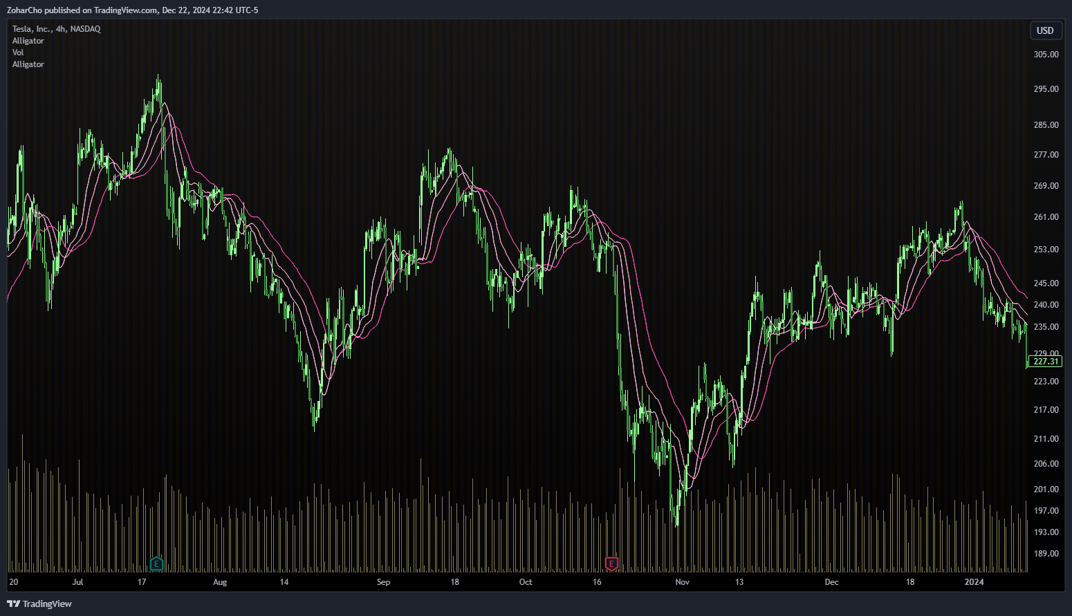 NASDAQ:TSLA Chart Image by ZoharCho