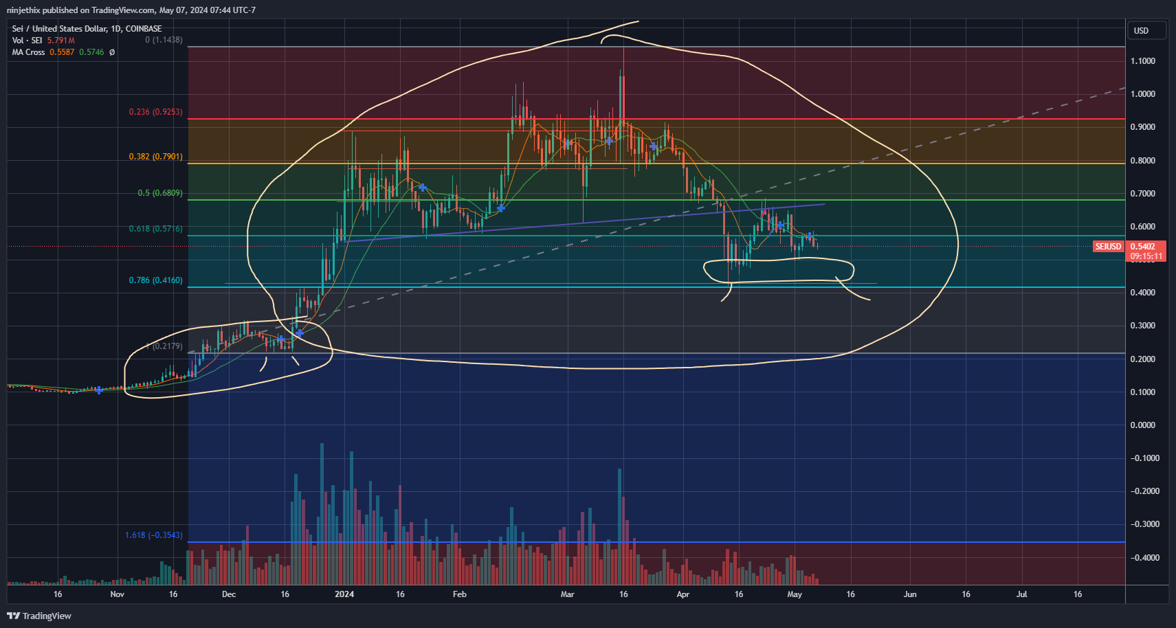 COINBASE:SEIUSD Chart Image by ninjethix