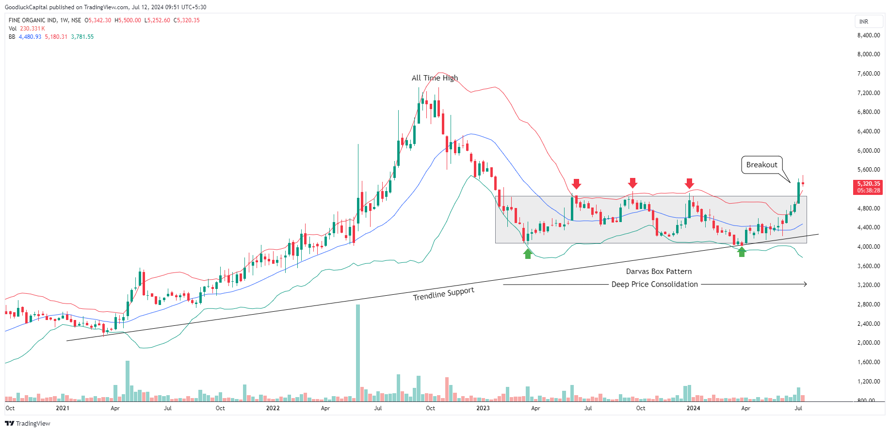 NSE:FINEORG Chart Image by GoodluckCapital