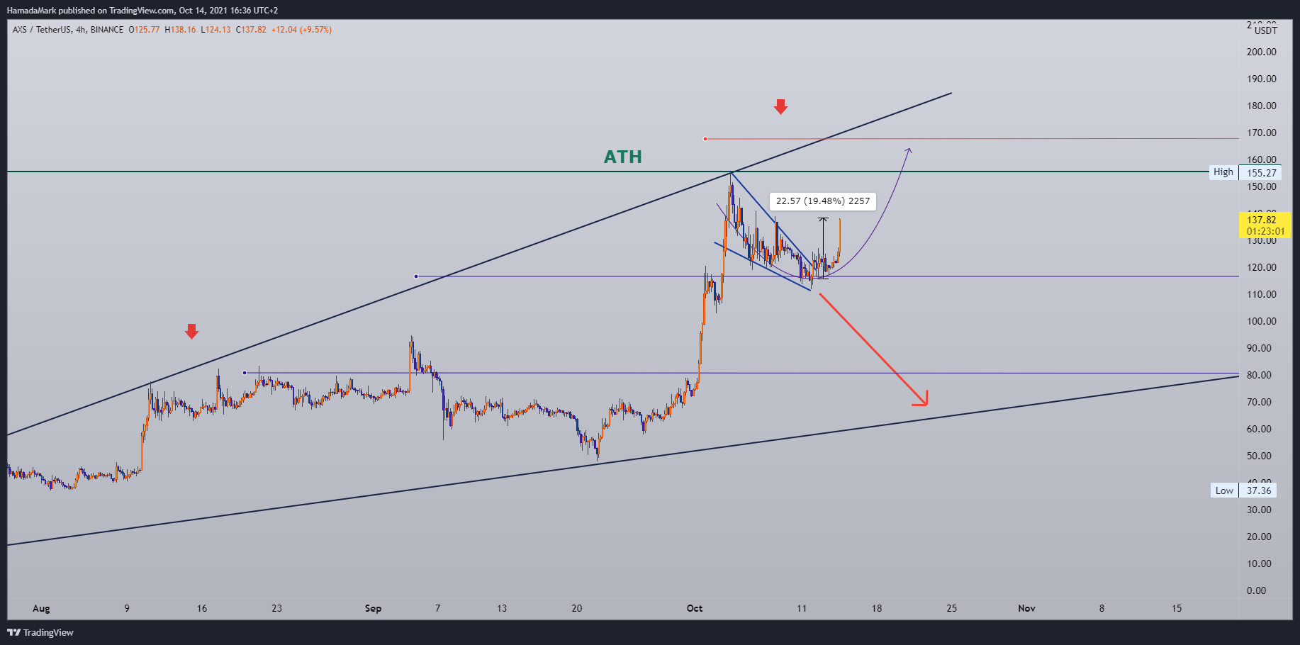 BINANCE:AXSUSDT Chart Image by HamadaMark