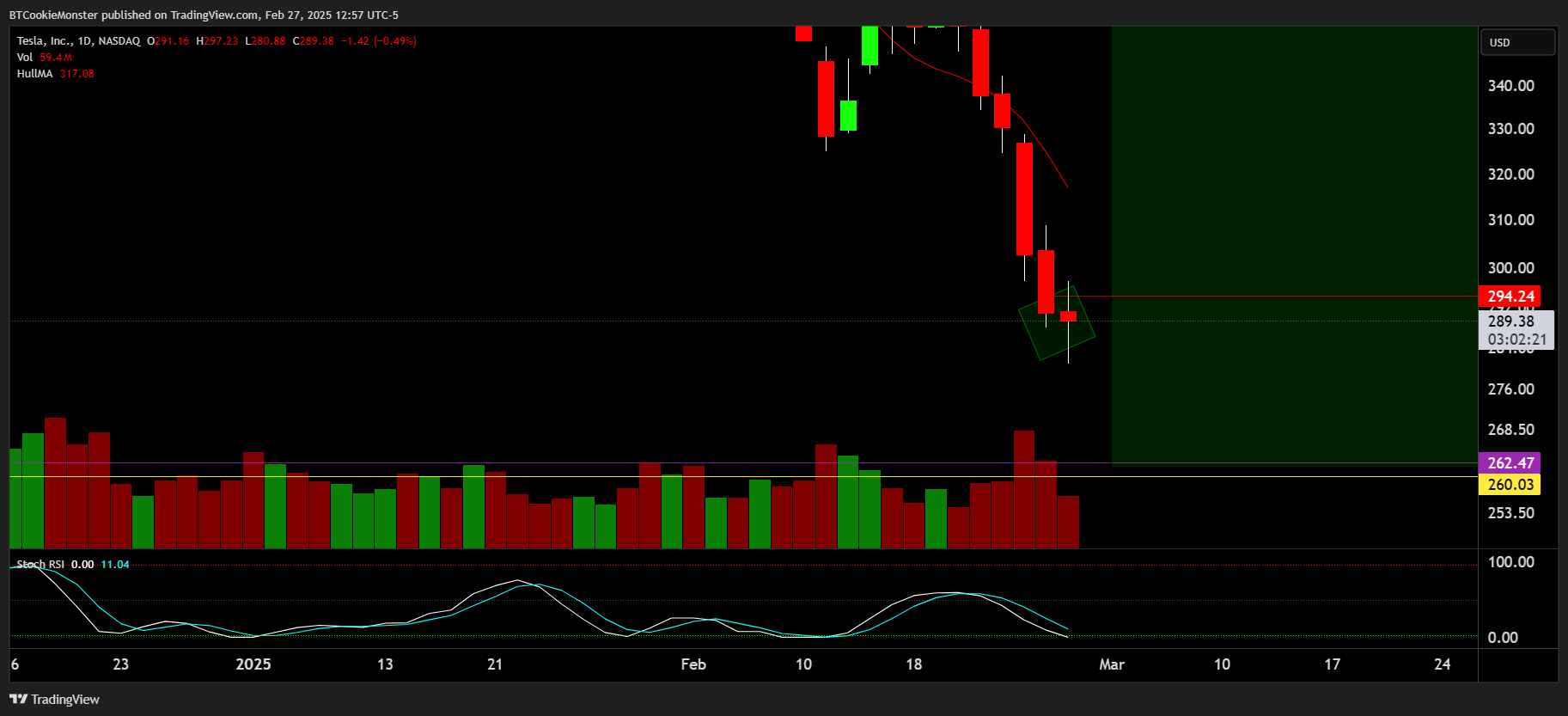 BATS:TSLA Chart Image by BTCookieMonster