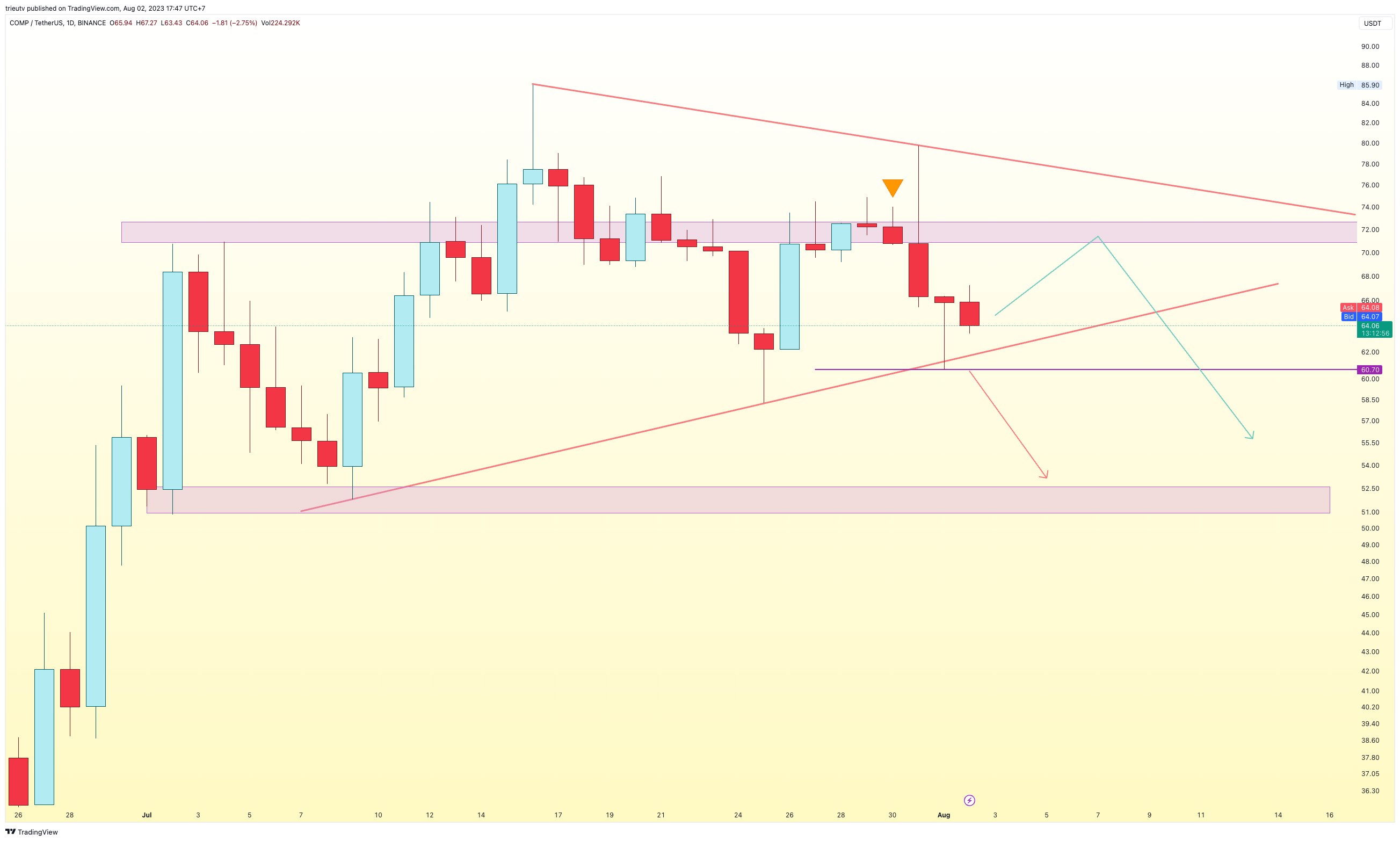 BINANCE:COMPUSDT Chart Image by trieutv