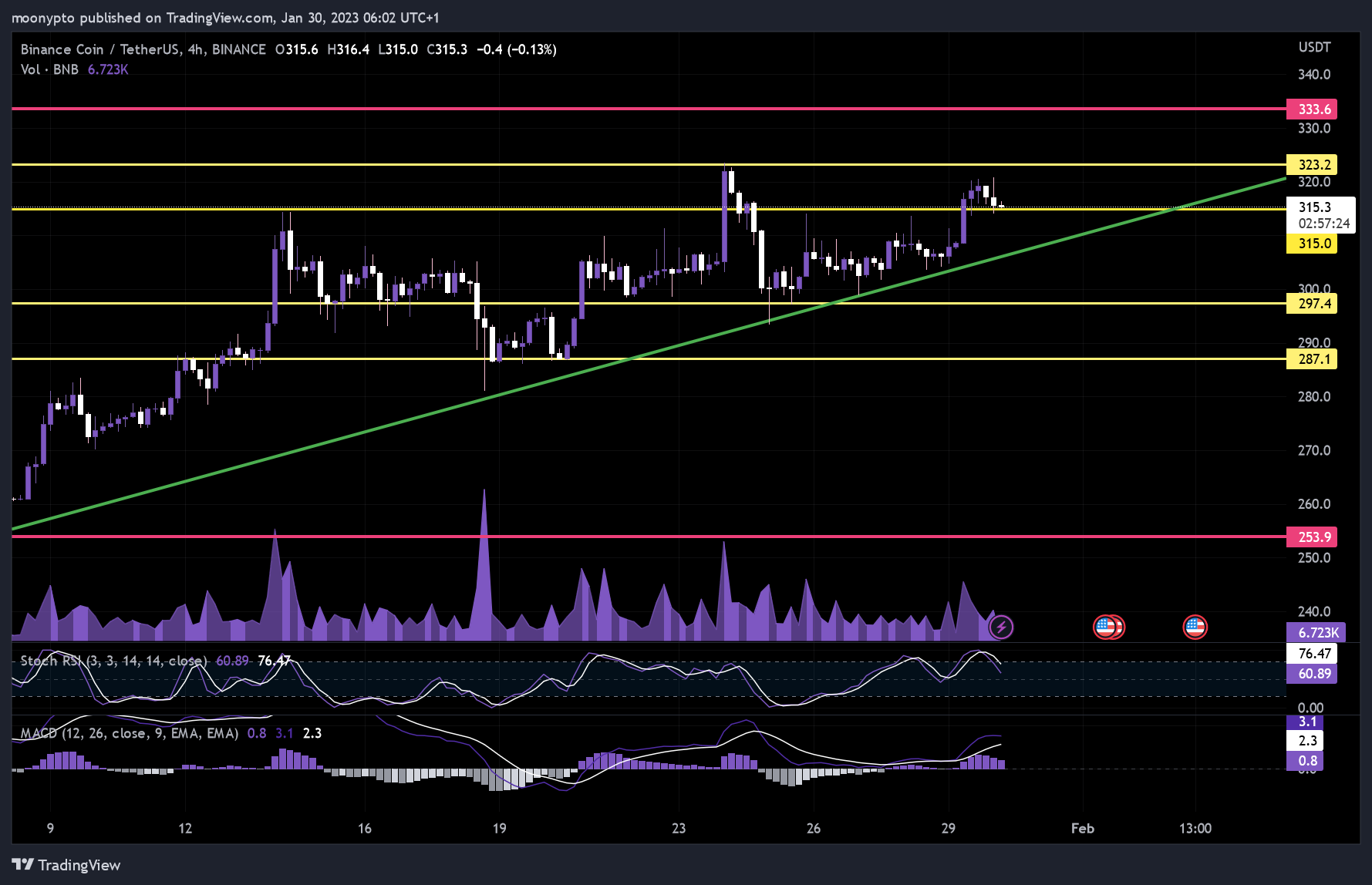 BINANCE:BNBUSDT Chart Image by moonypto