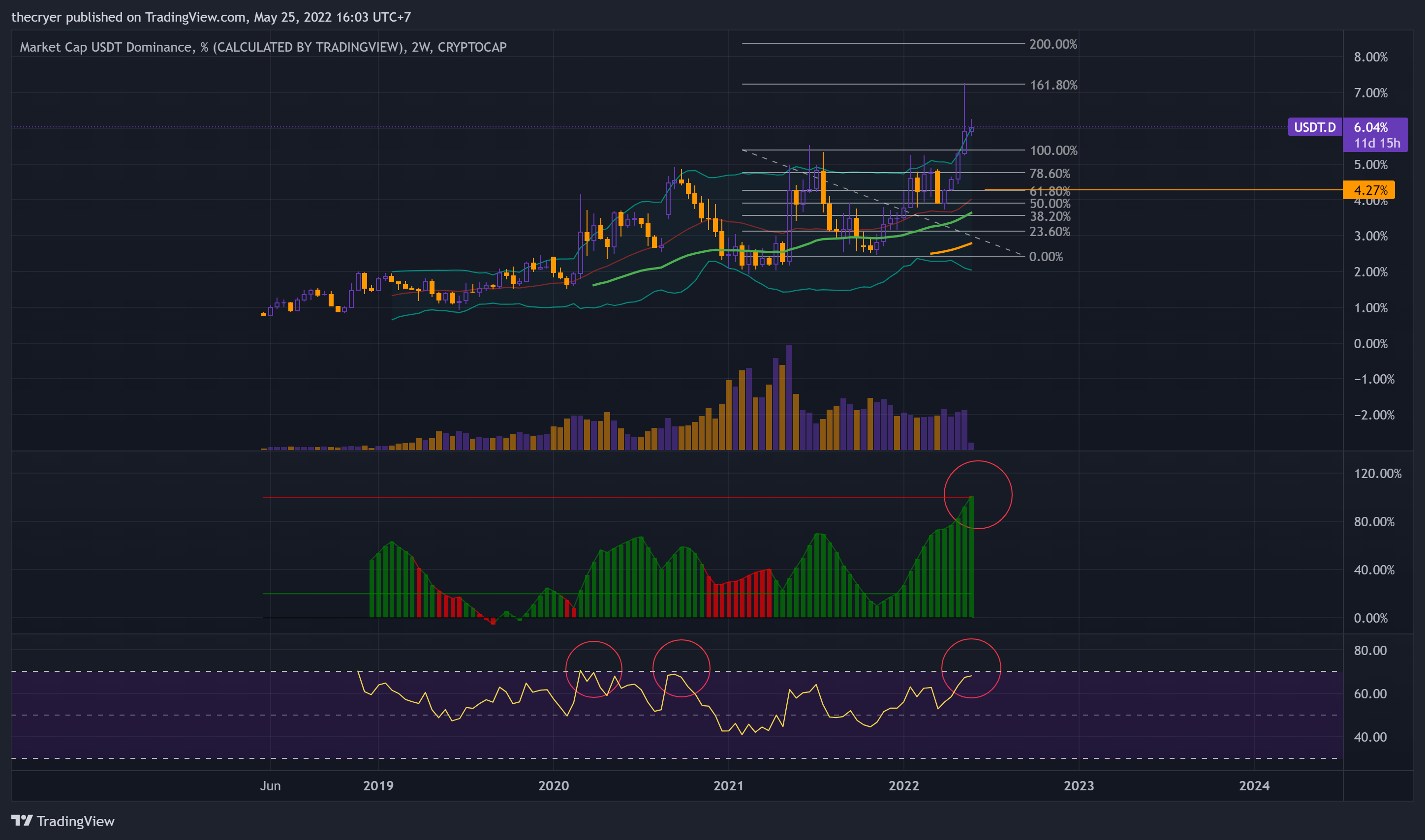 CRYPTOCAP:USDT.D Chart Image by thecryer