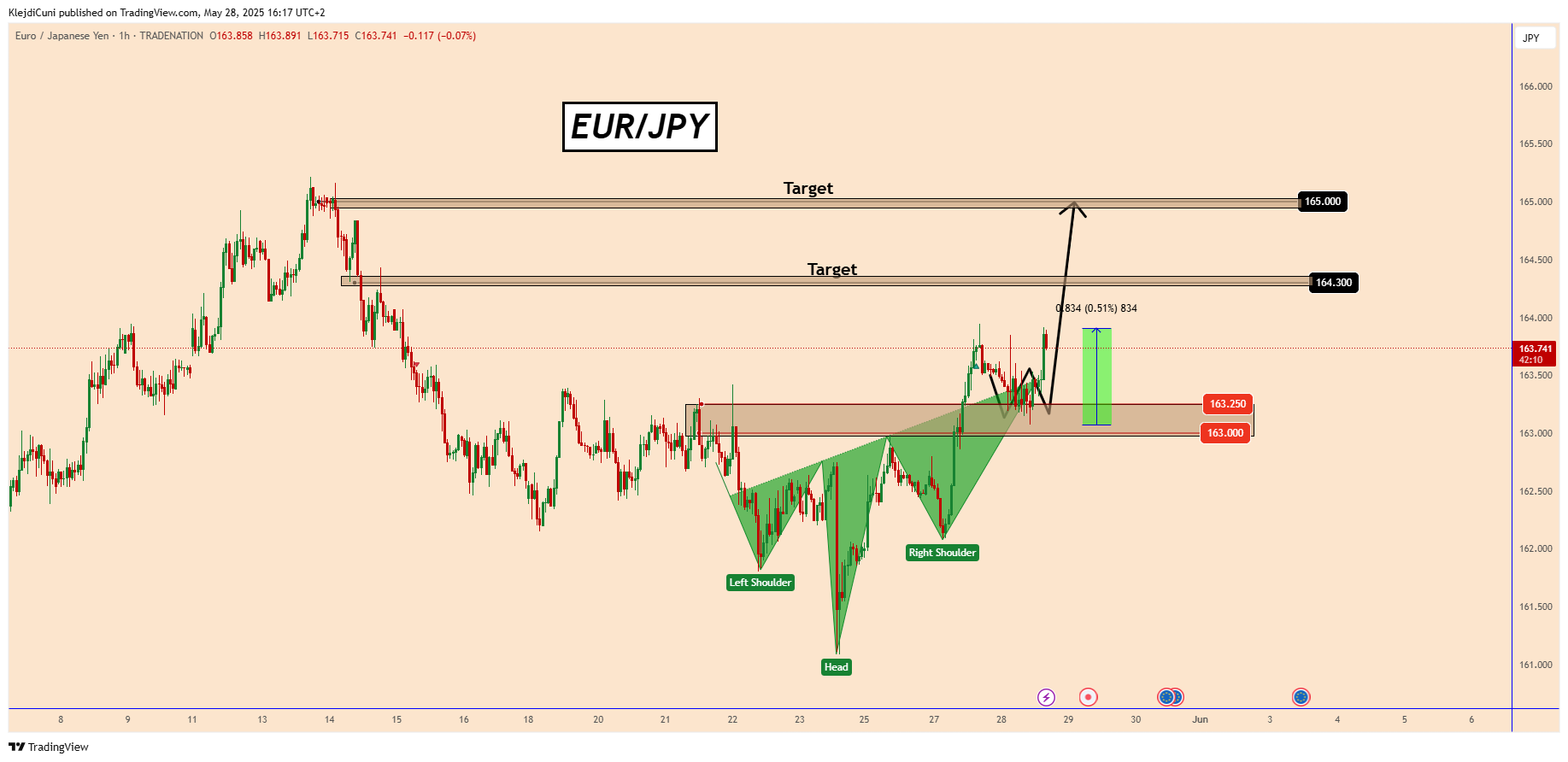 TRADENATION:EURJPY Chart Image by KlejdiCuni