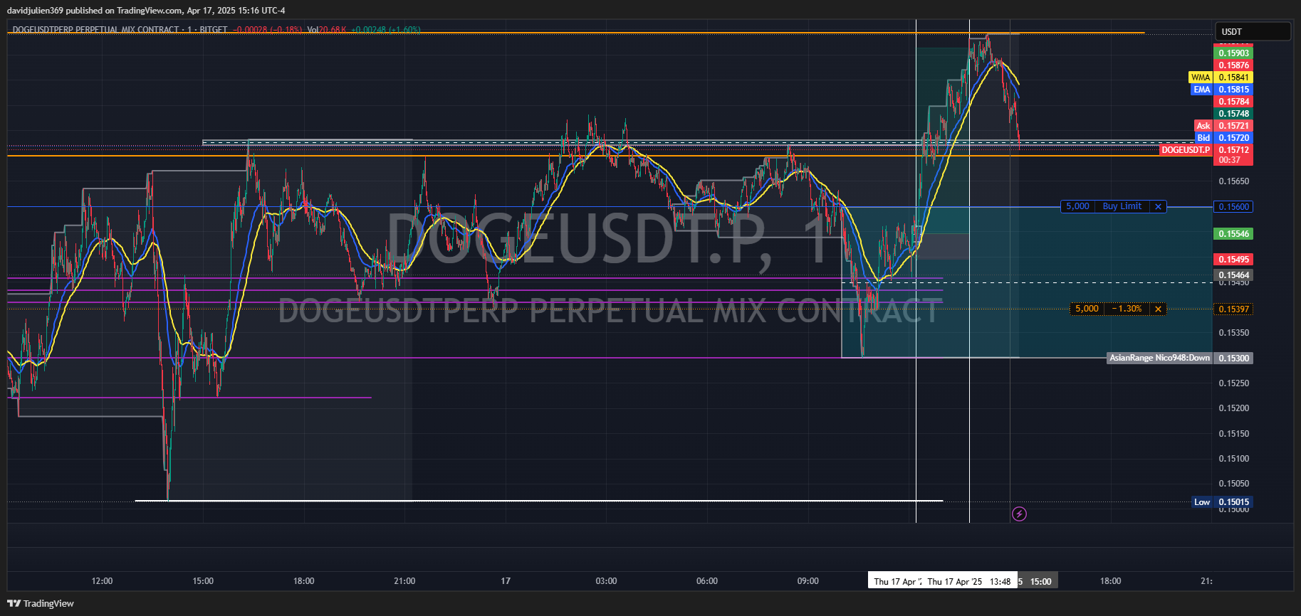 BITGET:DOGEUSDT.P Chart Image by davidjulien369