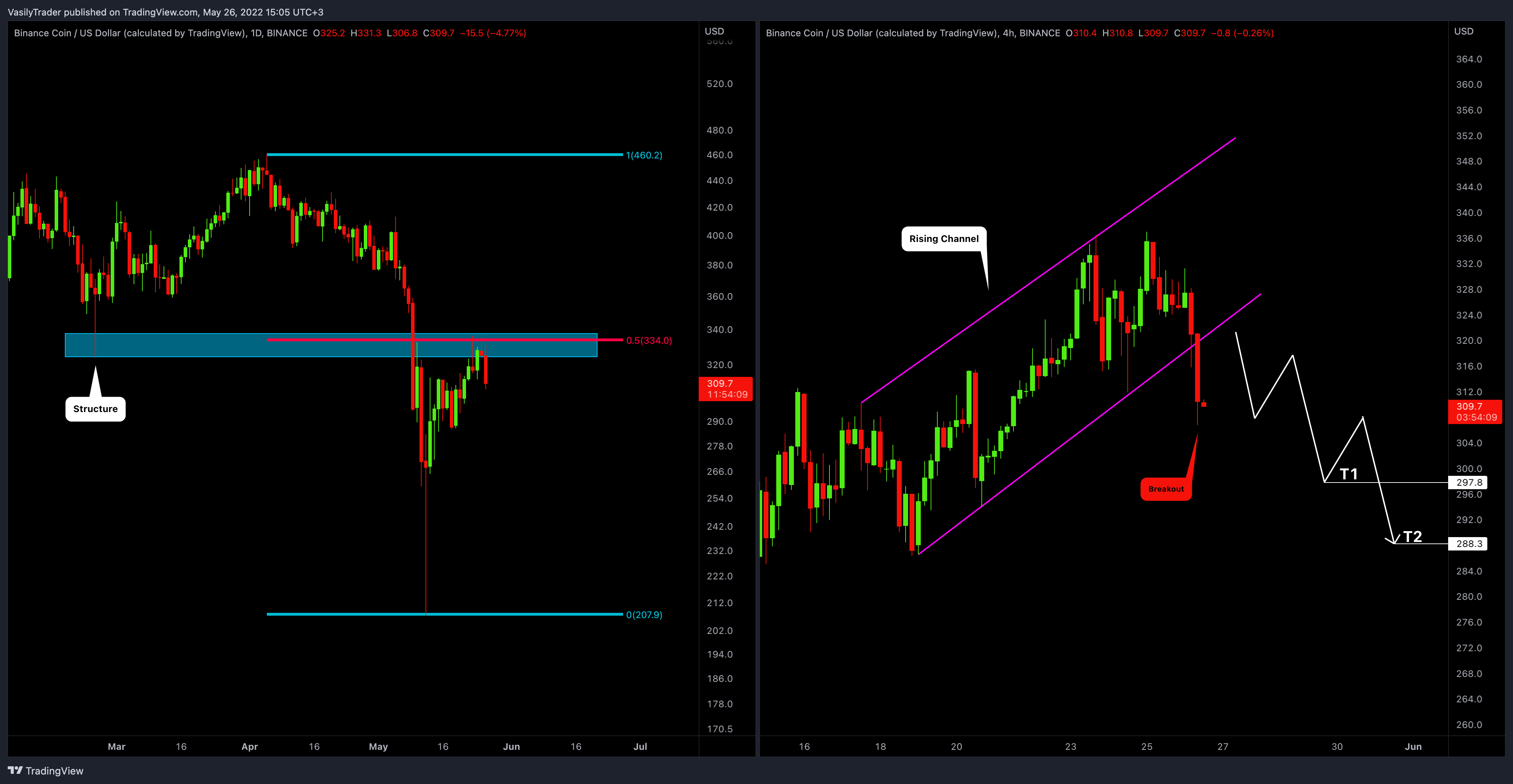 BINANCE:BNBUSD Chart Image by VasilyTrader