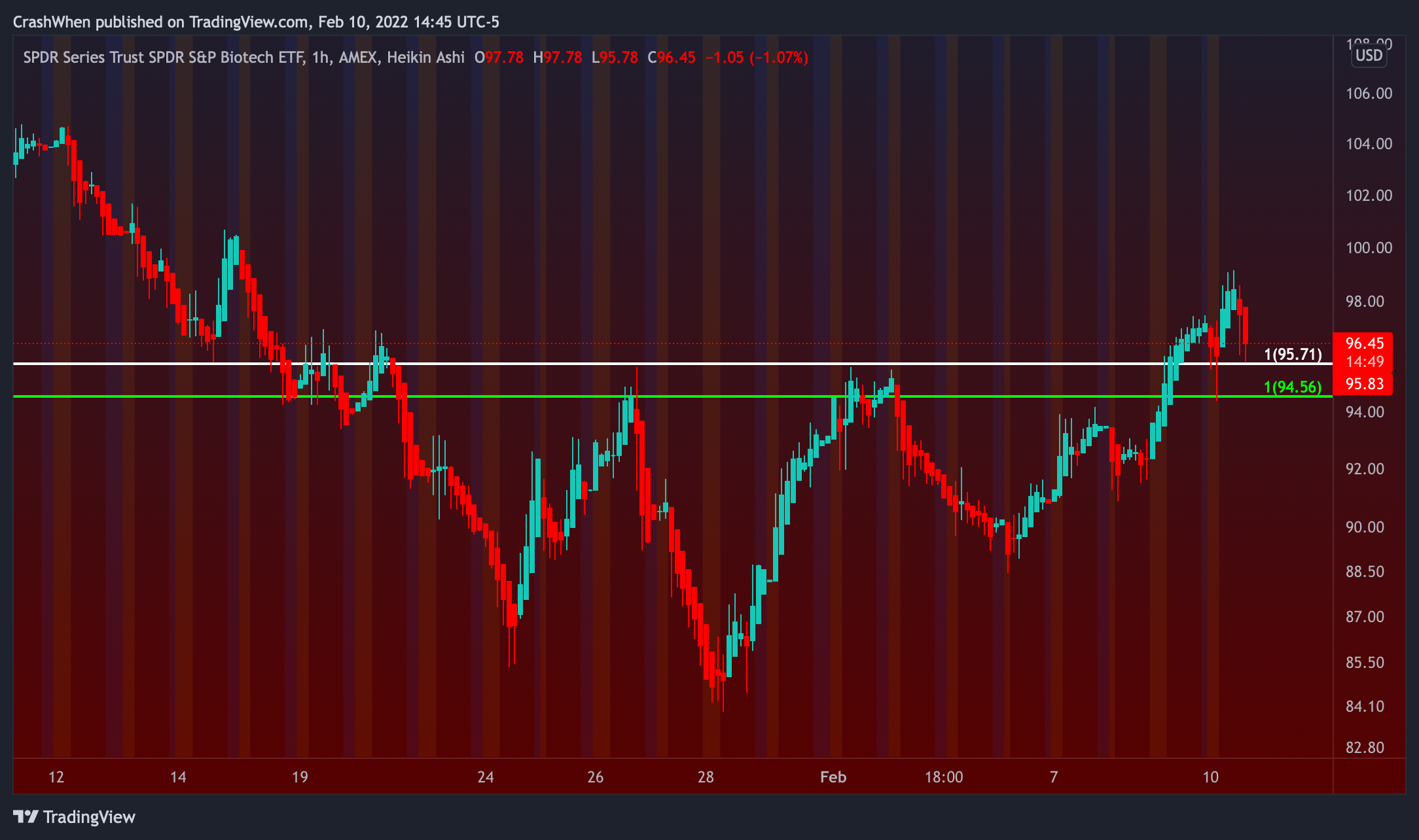 AMEX:XBI Chart Image by CrashWhen