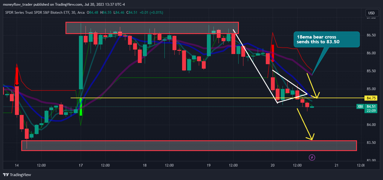 AMEX:XBI Chart Image by moneyflow_trader