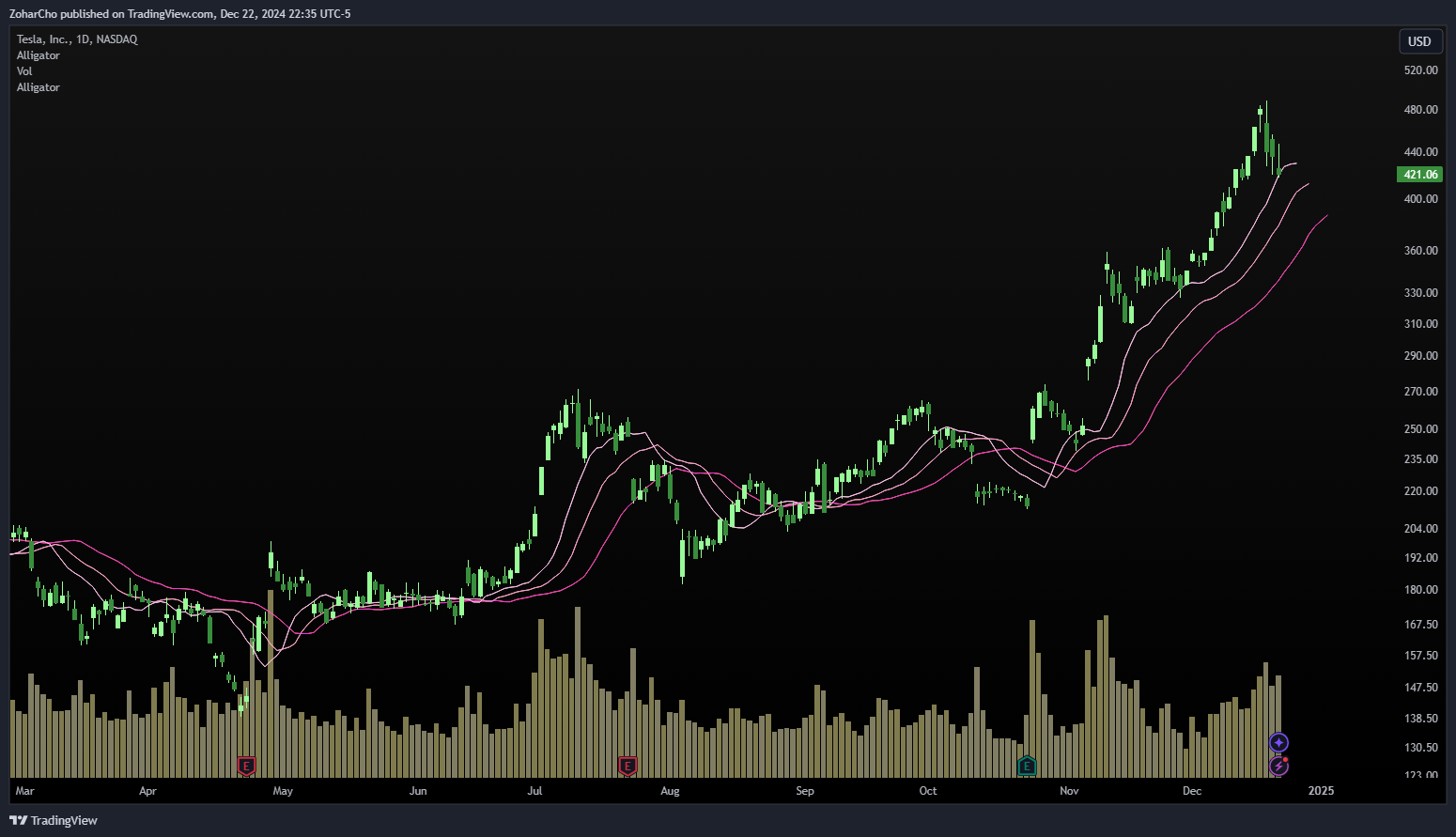 NASDAQ:TSLA Chart Image by ZoharCho