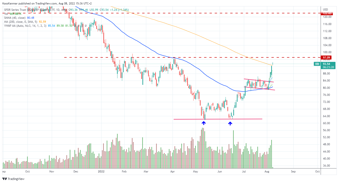 AMEX:XBI Chart Image by KoosKanmar