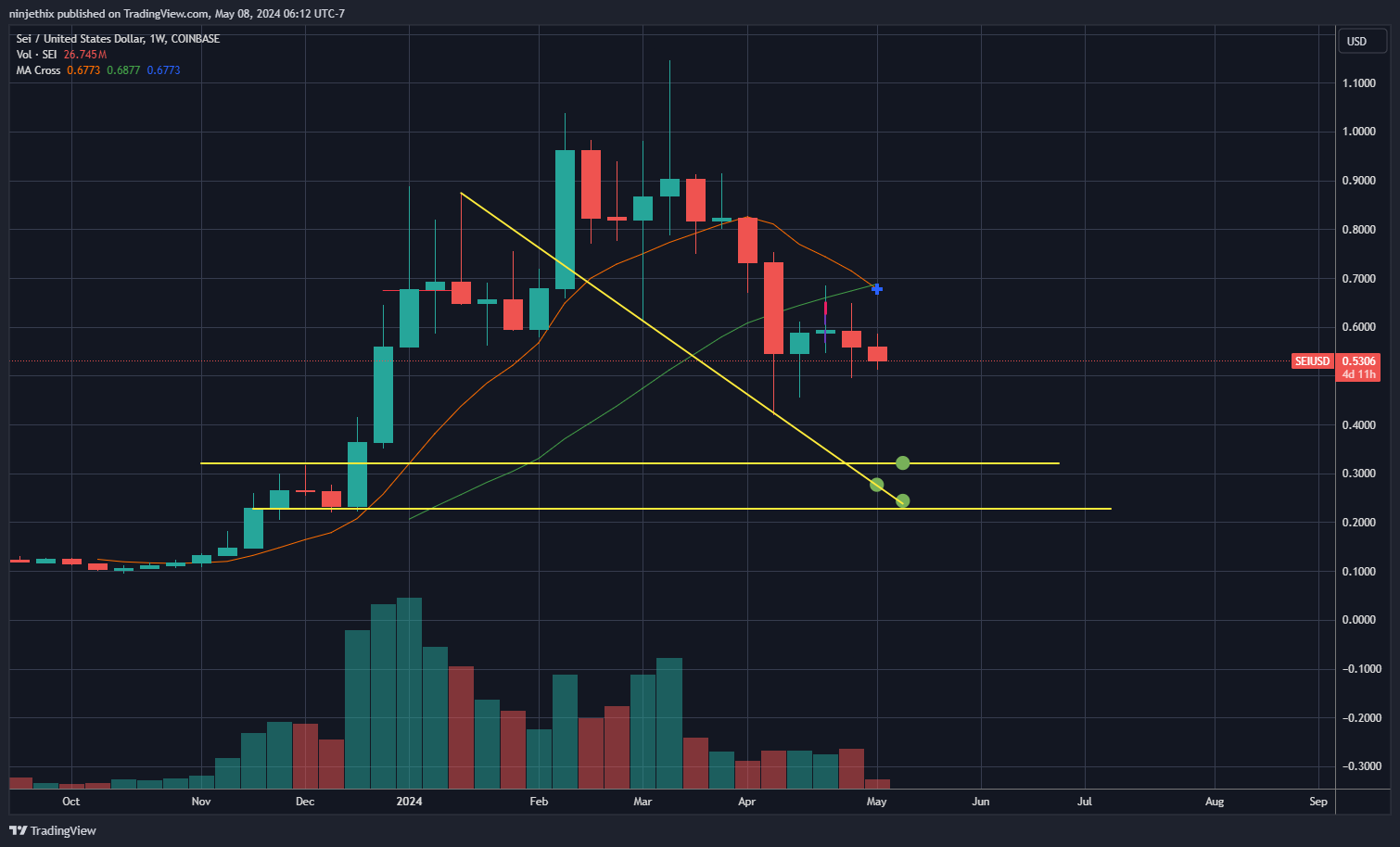 COINBASE:SEIUSD Chart Image by ninjethix