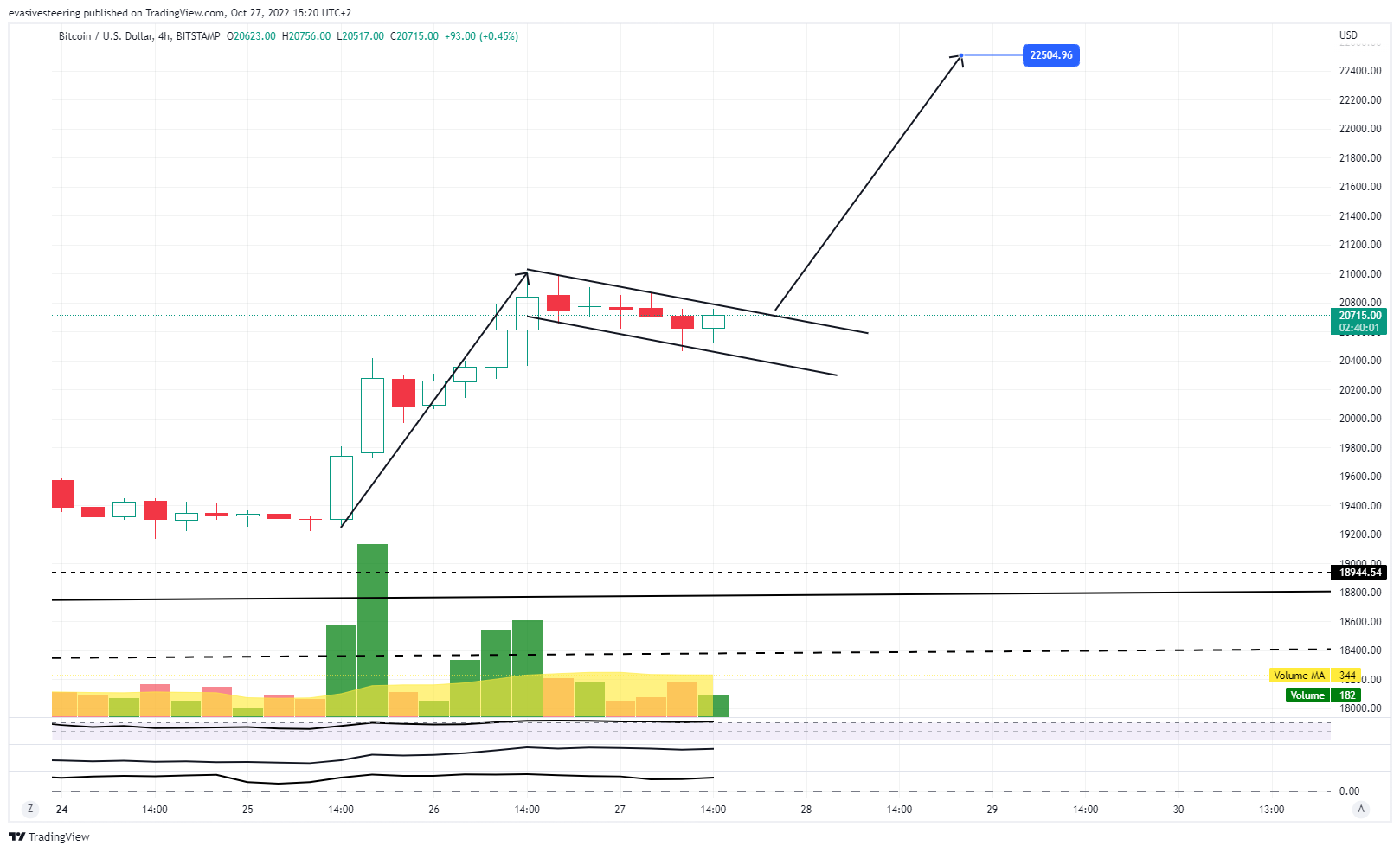 BITSTAMP:BTCUSD Chart Image by evasivesteering