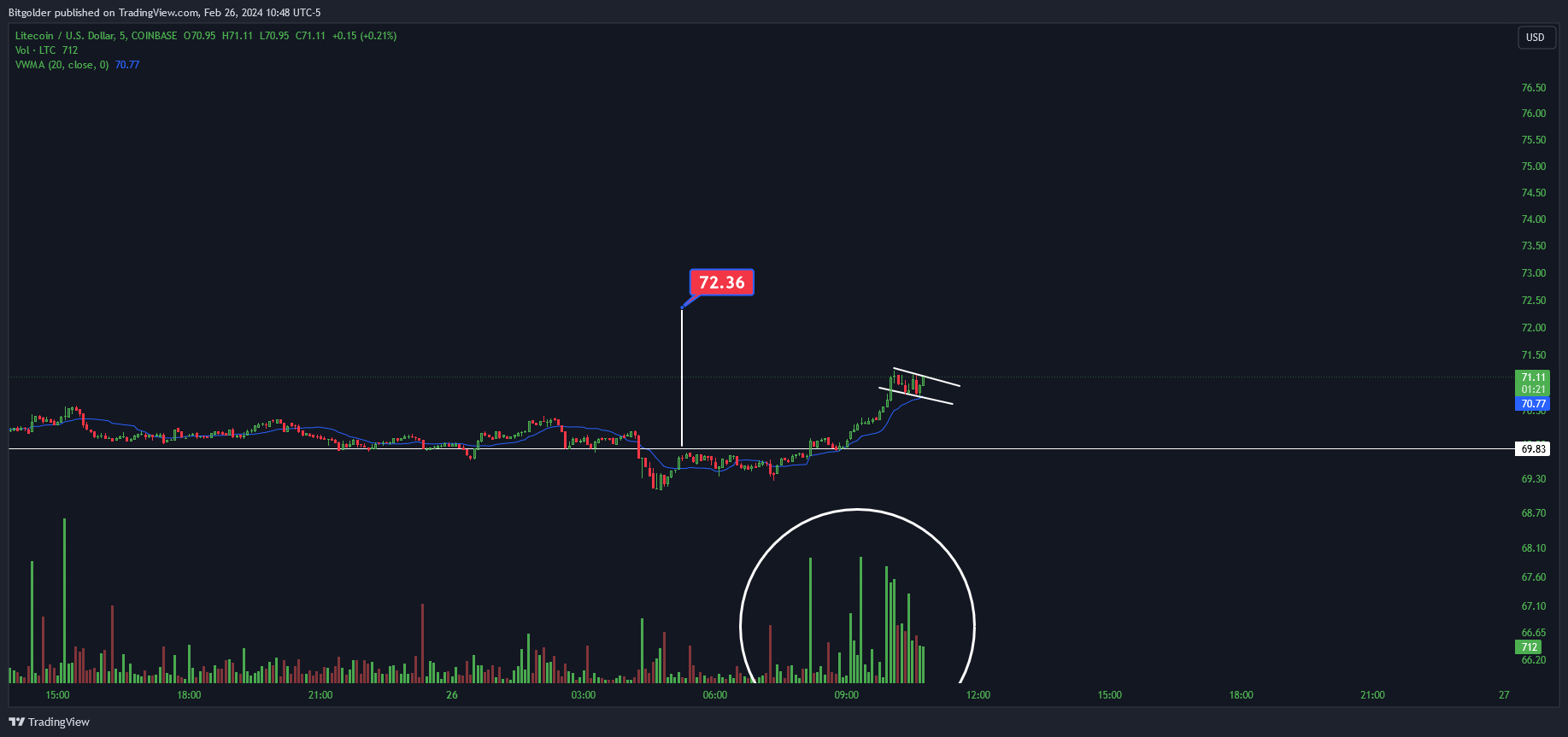 COINBASE:LTCUSD Chart Image by Bitgolder
