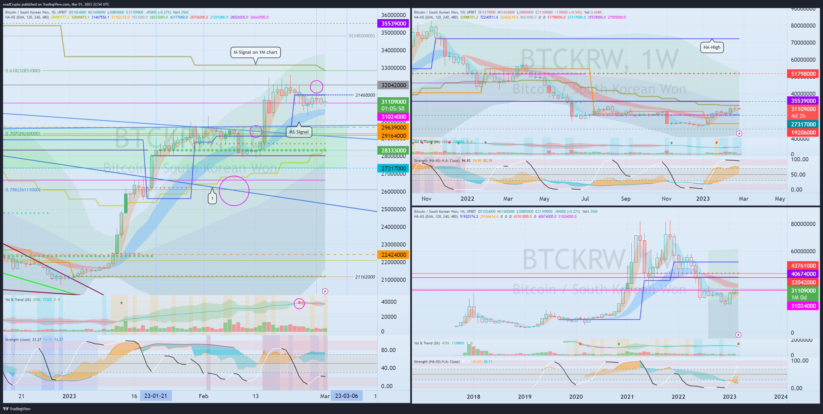 UPBIT:BTCKRW Chart Image by readCrypto