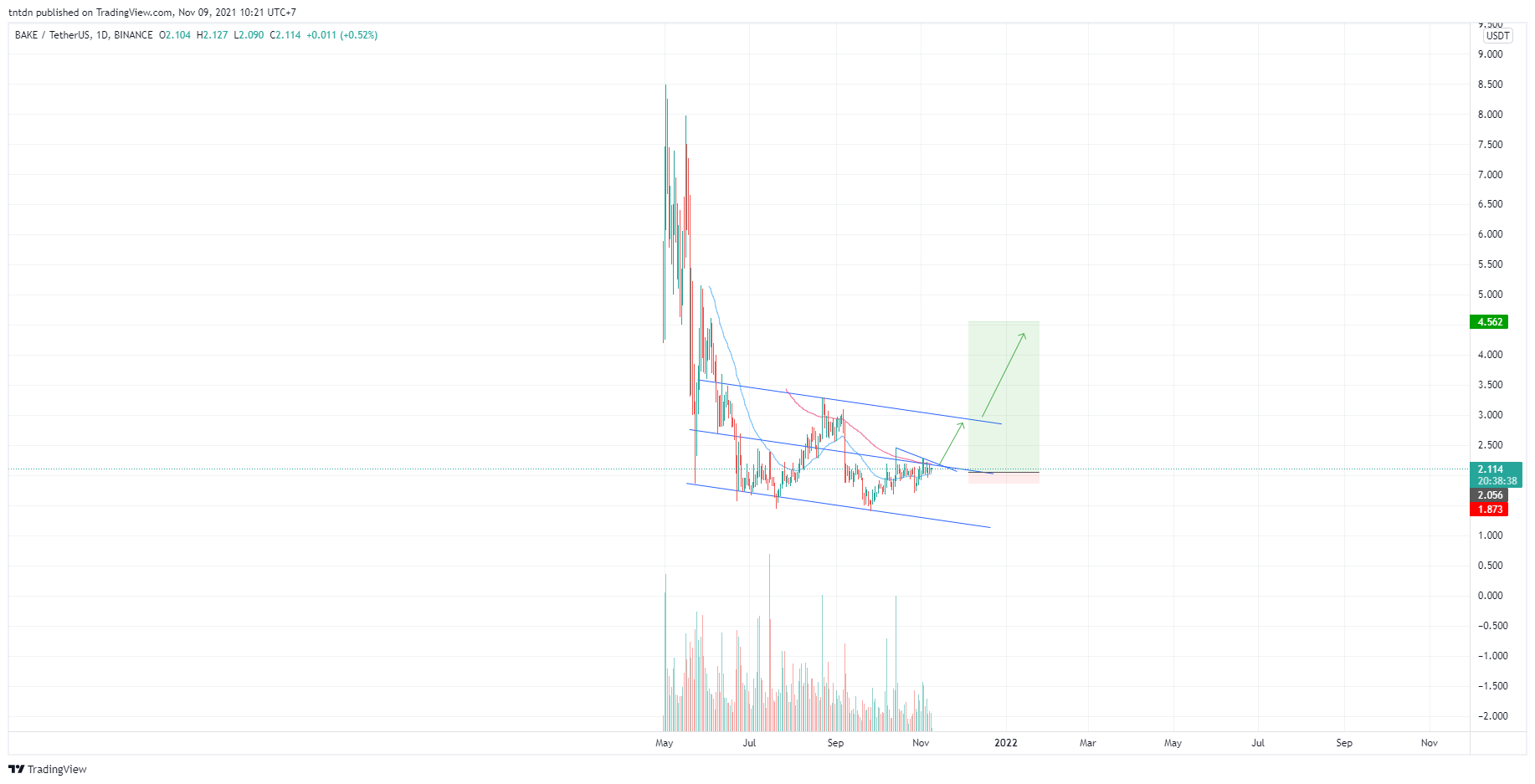 BINANCE:BAKEUSDT Chart Image by tntdn
