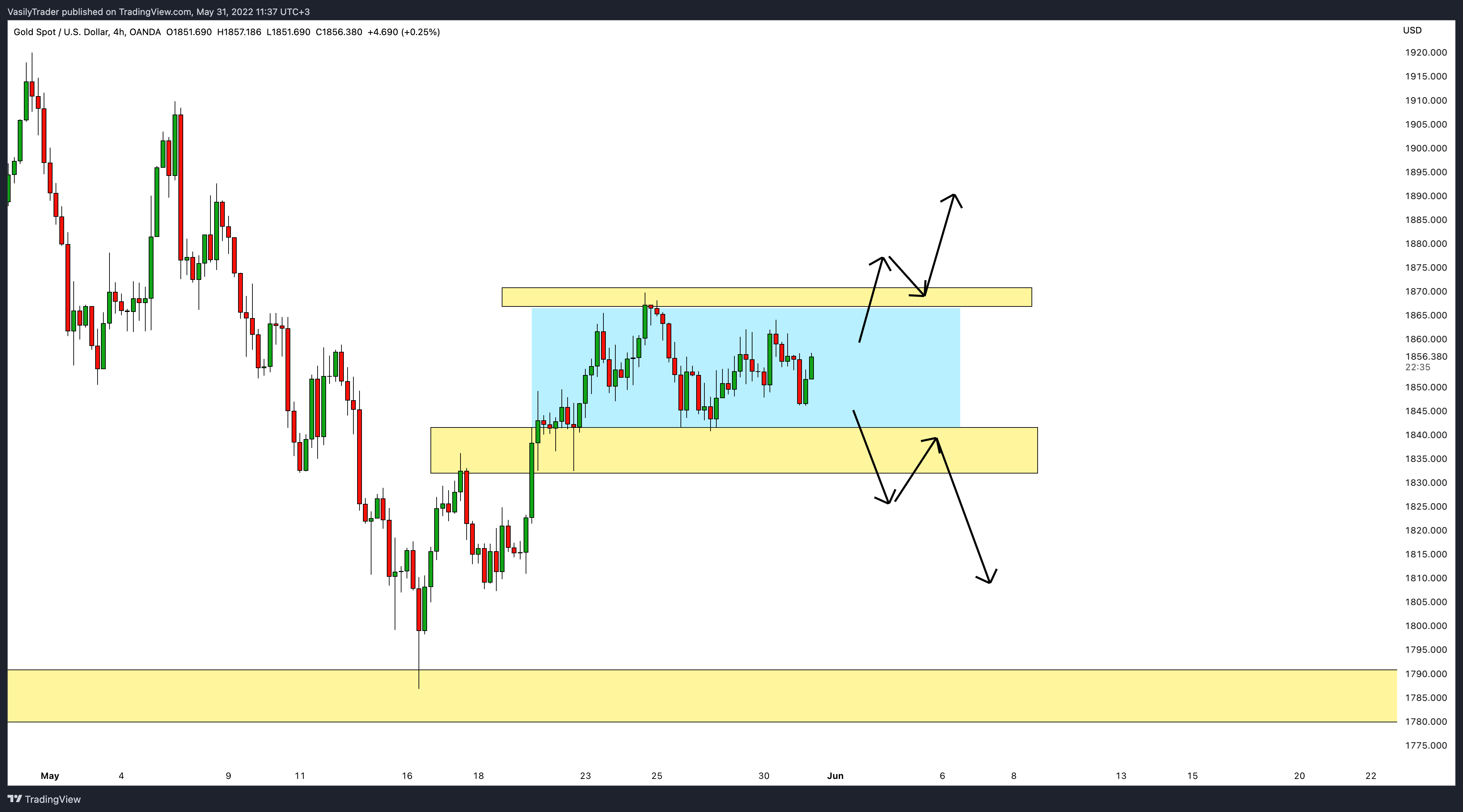 OANDA:XAUUSD Chart Image by VasilyTrader