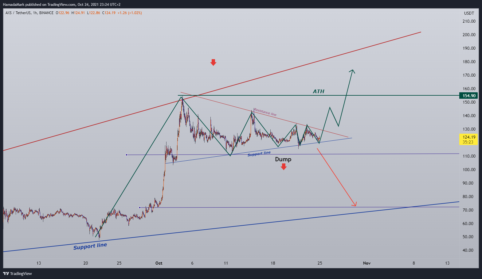 BINANCE:AXSUSDT Chart Image by HamadaMark