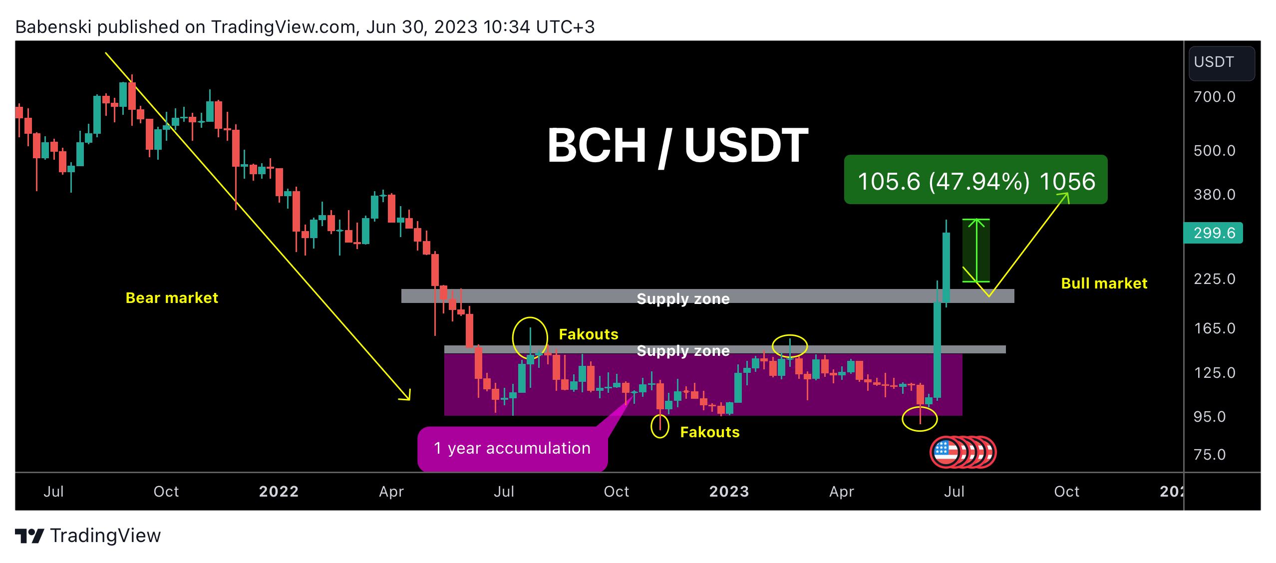 BINANCE:BCHUSDT Chart Image by Babenski