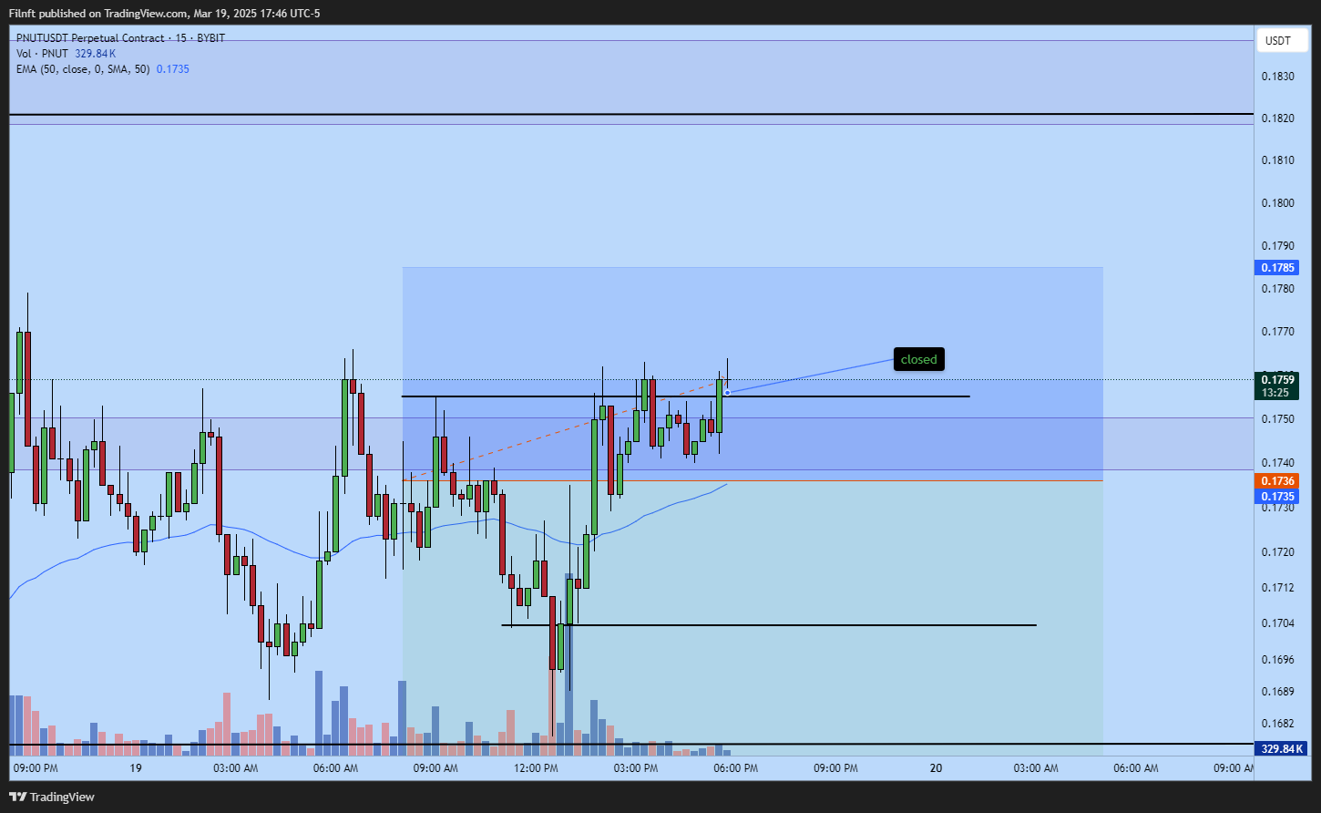 BYBIT:PNUTUSDT.P Chart Image by Filnft