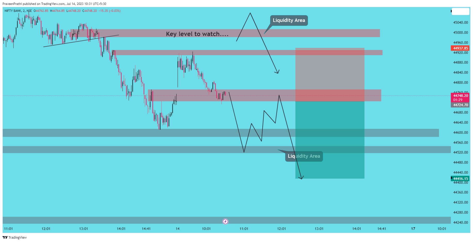 NSE:BANKNIFTY Chart Image by IIT-Trader