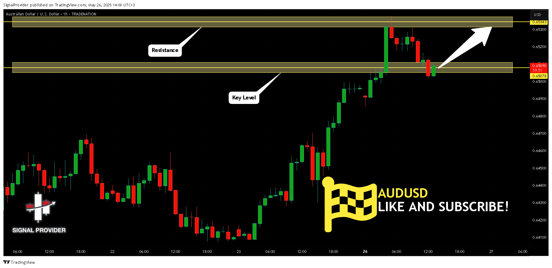 TRADENATION:AUDUSD Chart Image by SignalProvider