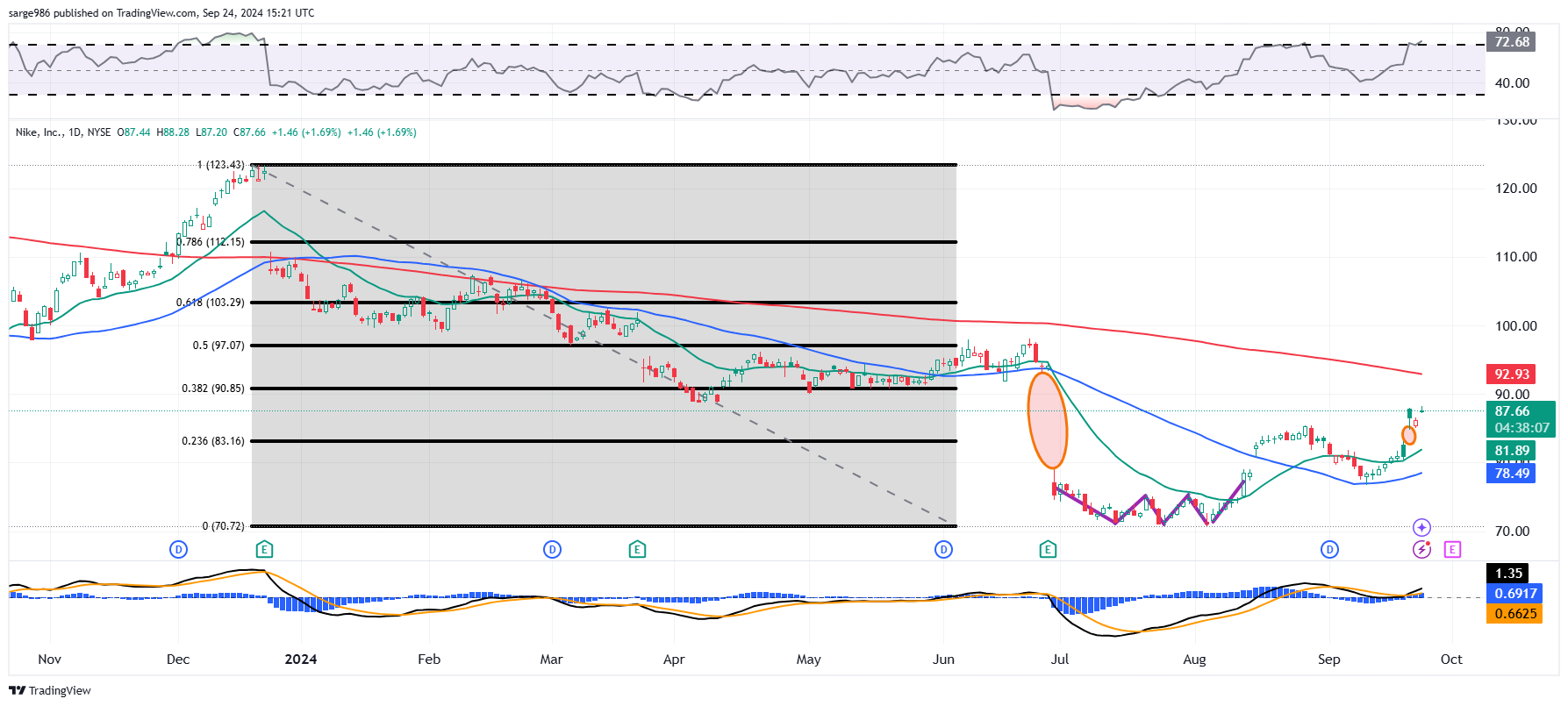 BATS:NKE Chart Image by sarge986