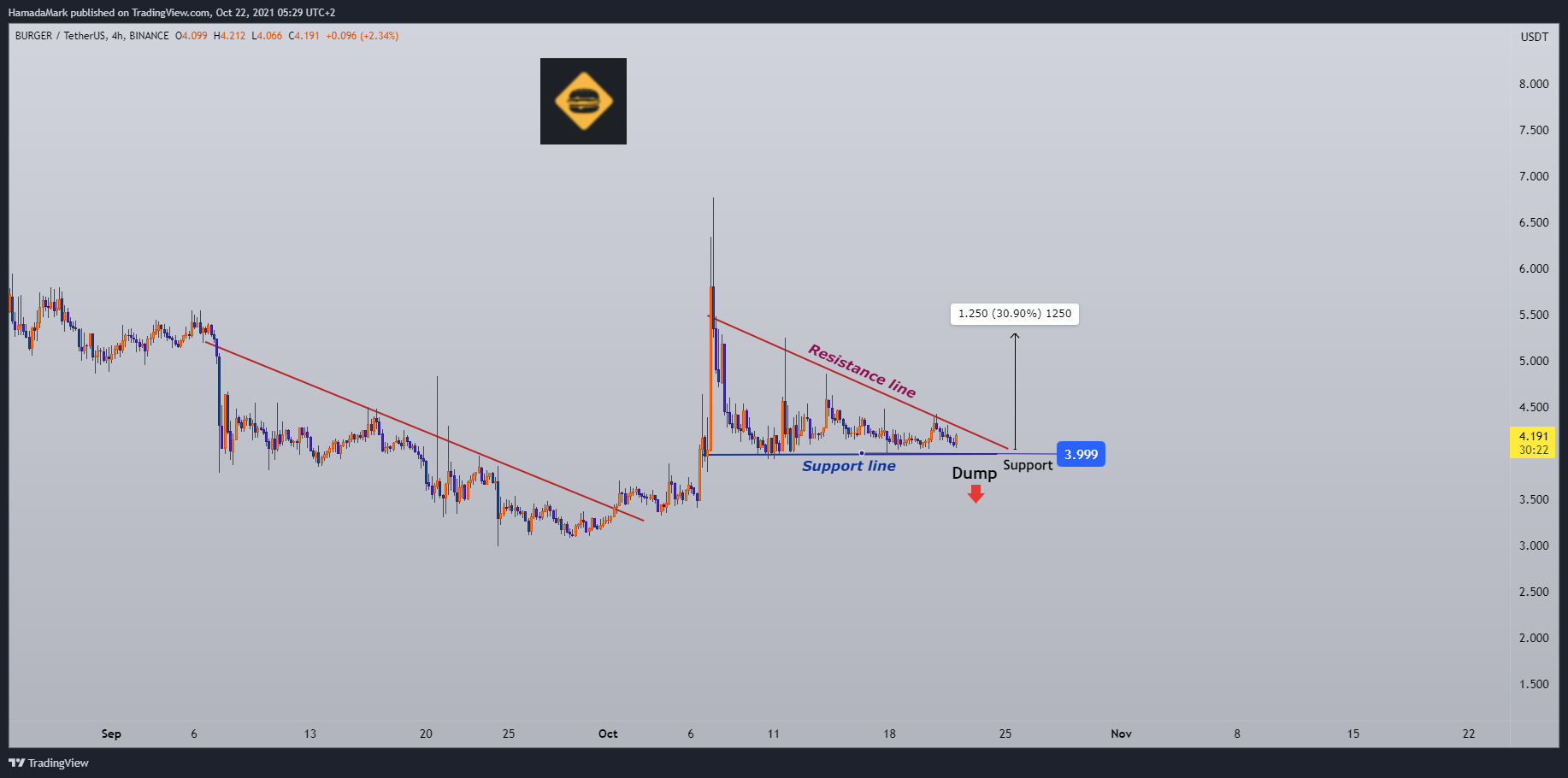 BINANCE:BURGERUSDT Chart Image by HamadaMark