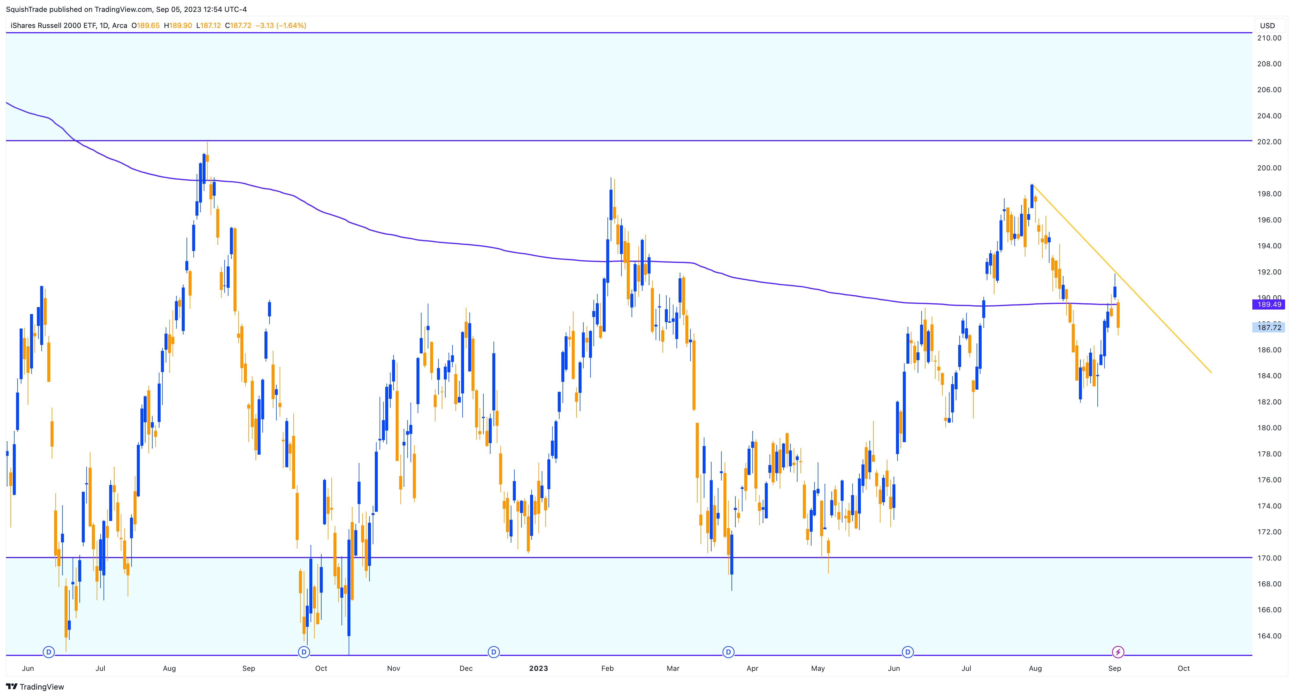 AMEX:IWM Chart Image by SquishTrade